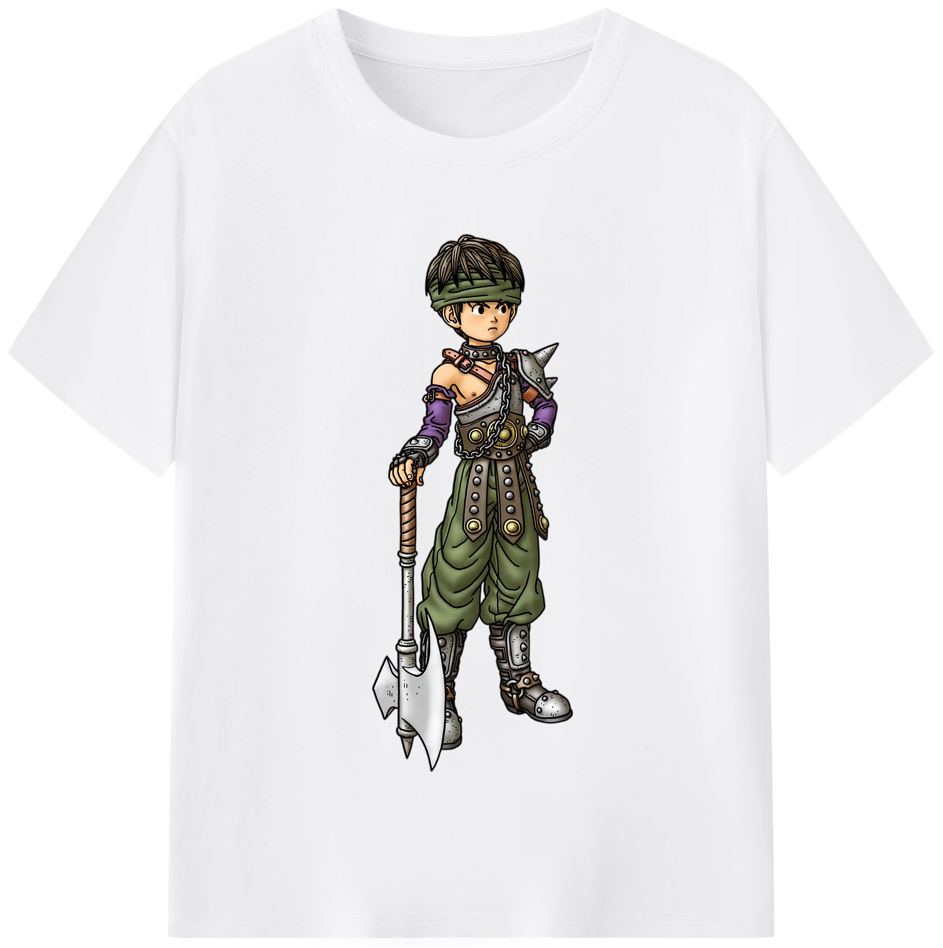 （画像用） ドラゴンクエスト Doragon Kuesuto Dragon Quest 綿100％半袖Tシャツ（フロントプリント）