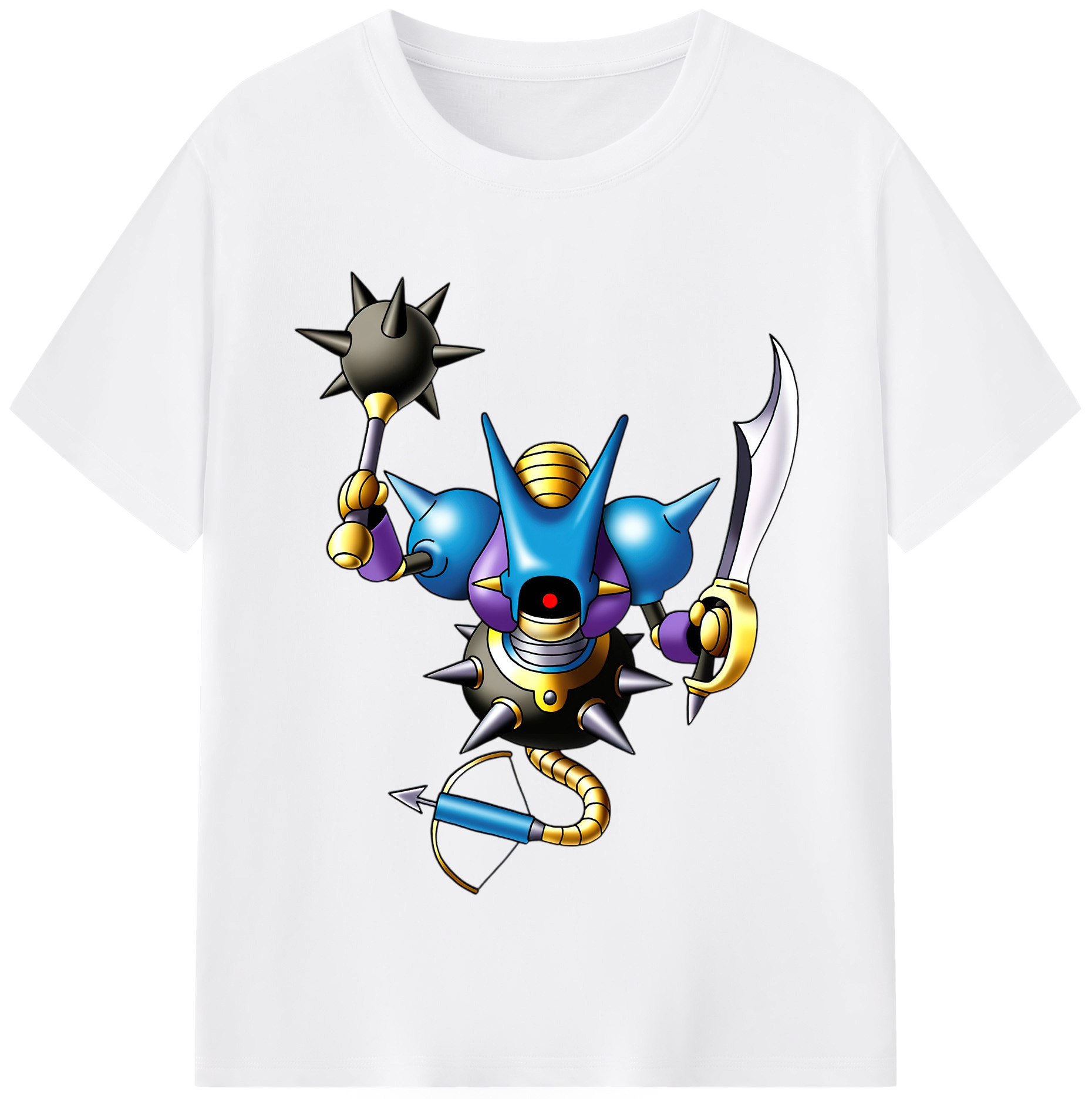 （画像用） ドラゴンクエスト Doragon Kuesuto Dragon Quest 綿100％半袖Tシャツ（フロントプリント）