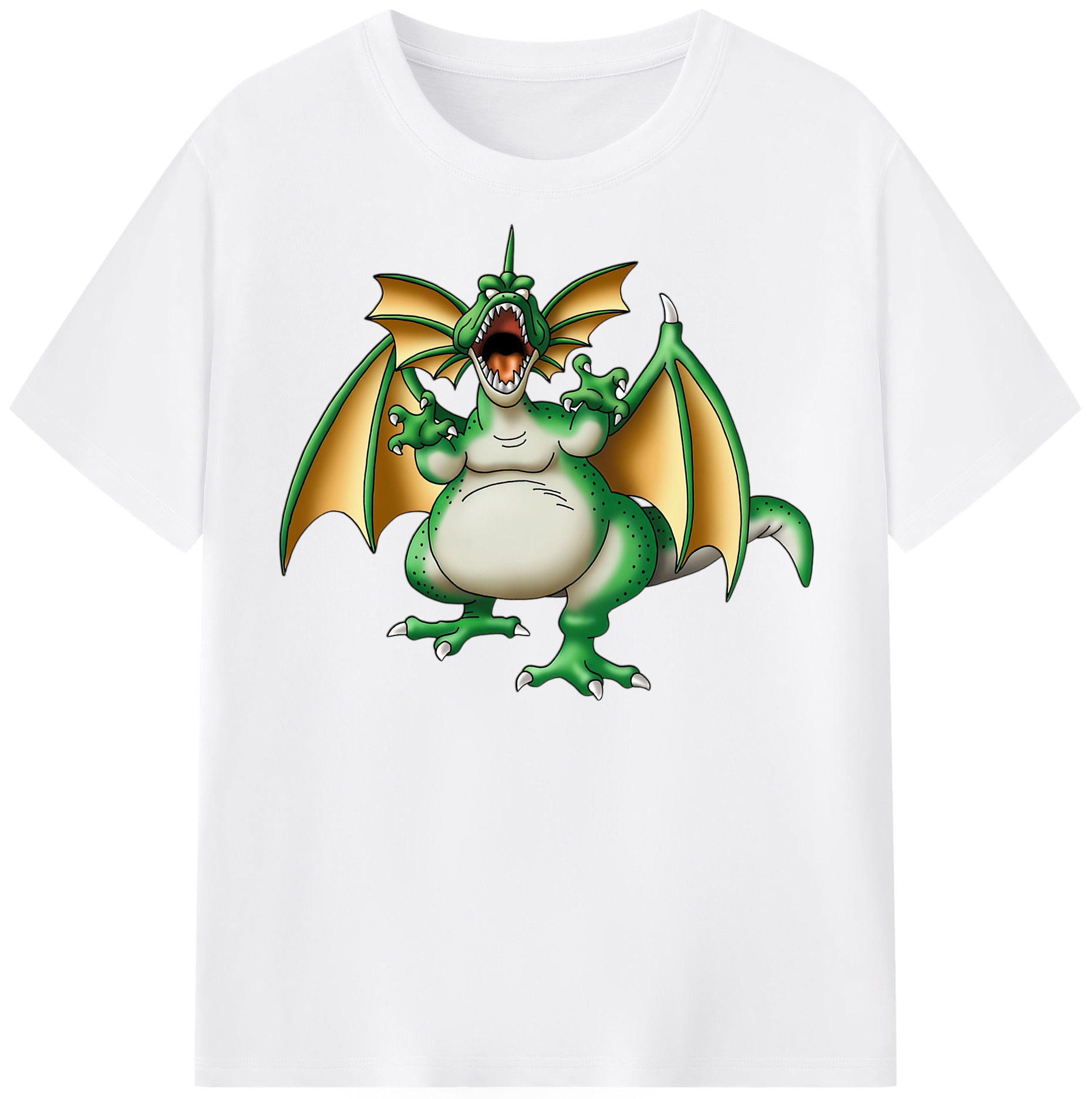 （画像用） ドラゴンクエスト Doragon Kuesuto Dragon Quest 綿100％半袖Tシャツ（フロントプリント）