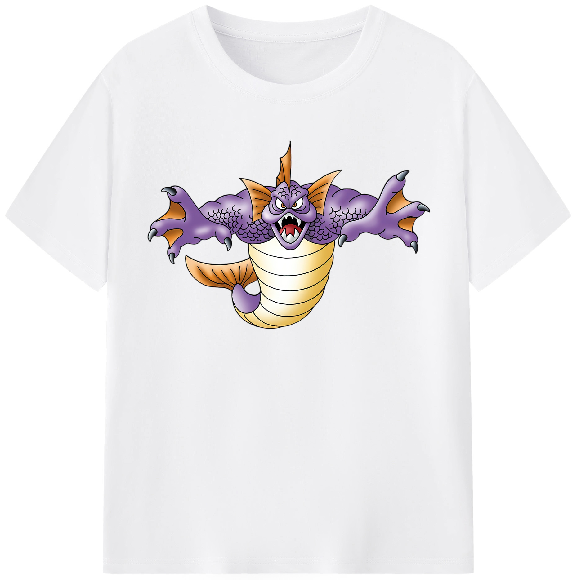（画像用） ドラゴンクエスト Doragon Kuesuto Dragon Quest 綿100％半袖Tシャツ（フロントプリント）