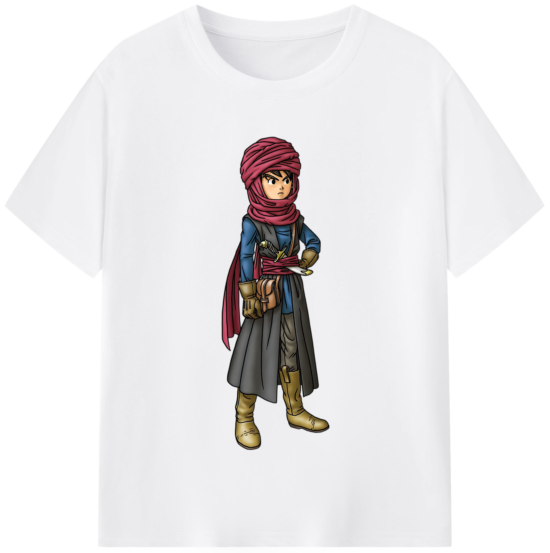 （画像用） ドラゴンクエスト Doragon Kuesuto Dragon Quest 綿100％半袖Tシャツ（フロントプリント）
