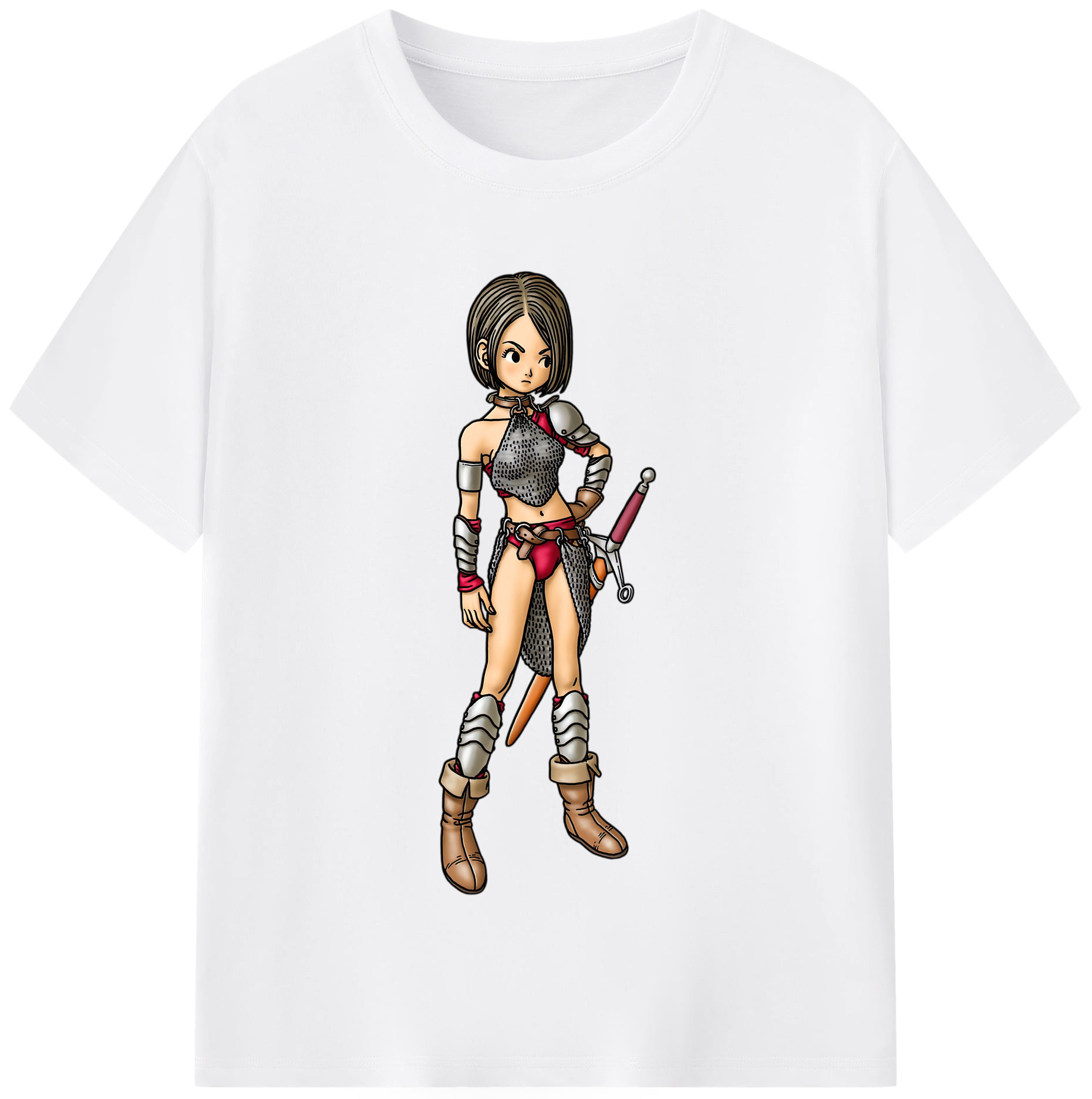 （画像用） ドラゴンクエスト Doragon Kuesuto Dragon Quest 綿100％半袖Tシャツ（フロントプリント）