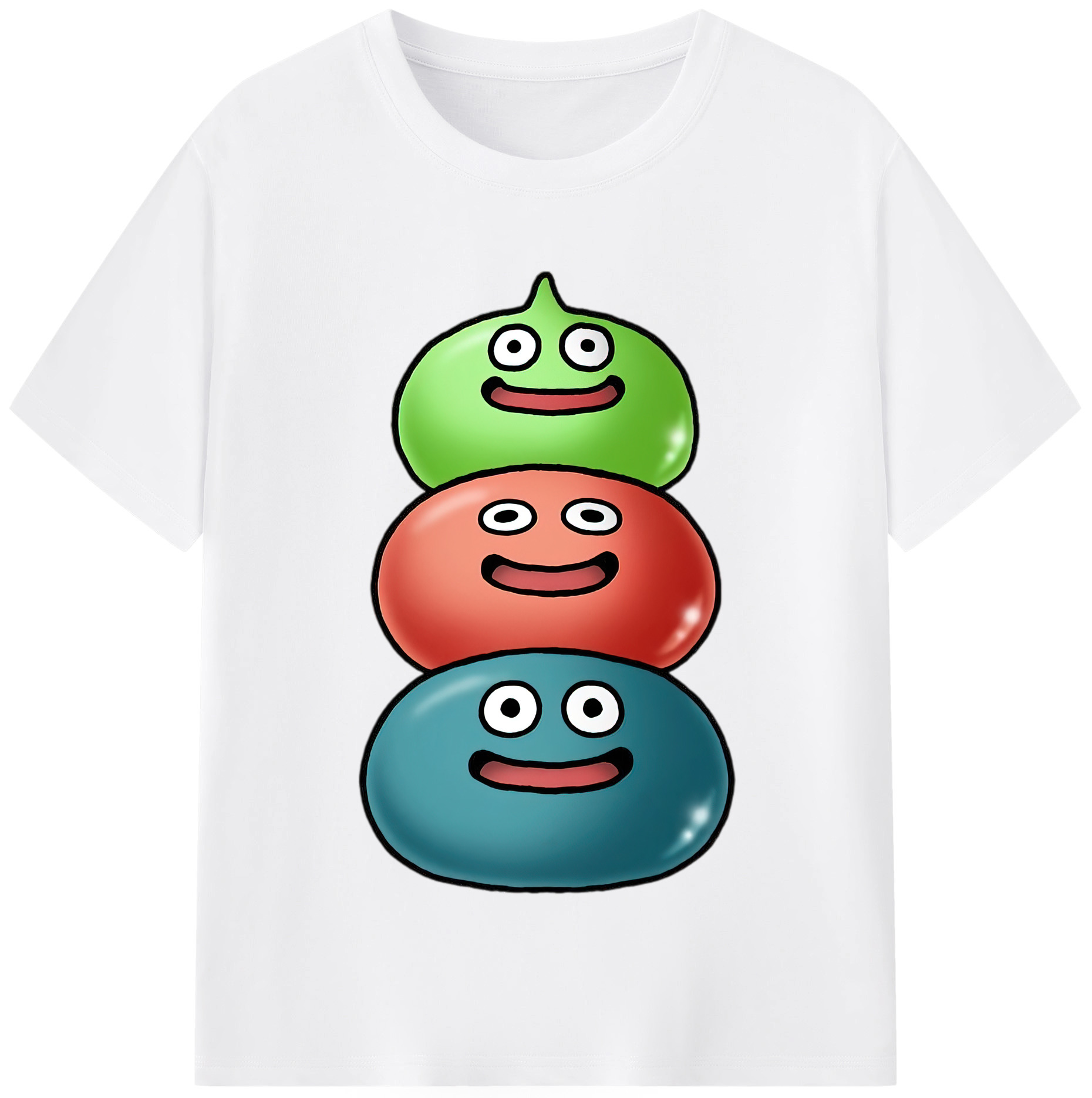 （画像用） ドラゴンクエスト Doragon Kuesuto Dragon Quest 綿100％半袖Tシャツ（フロントプリント）