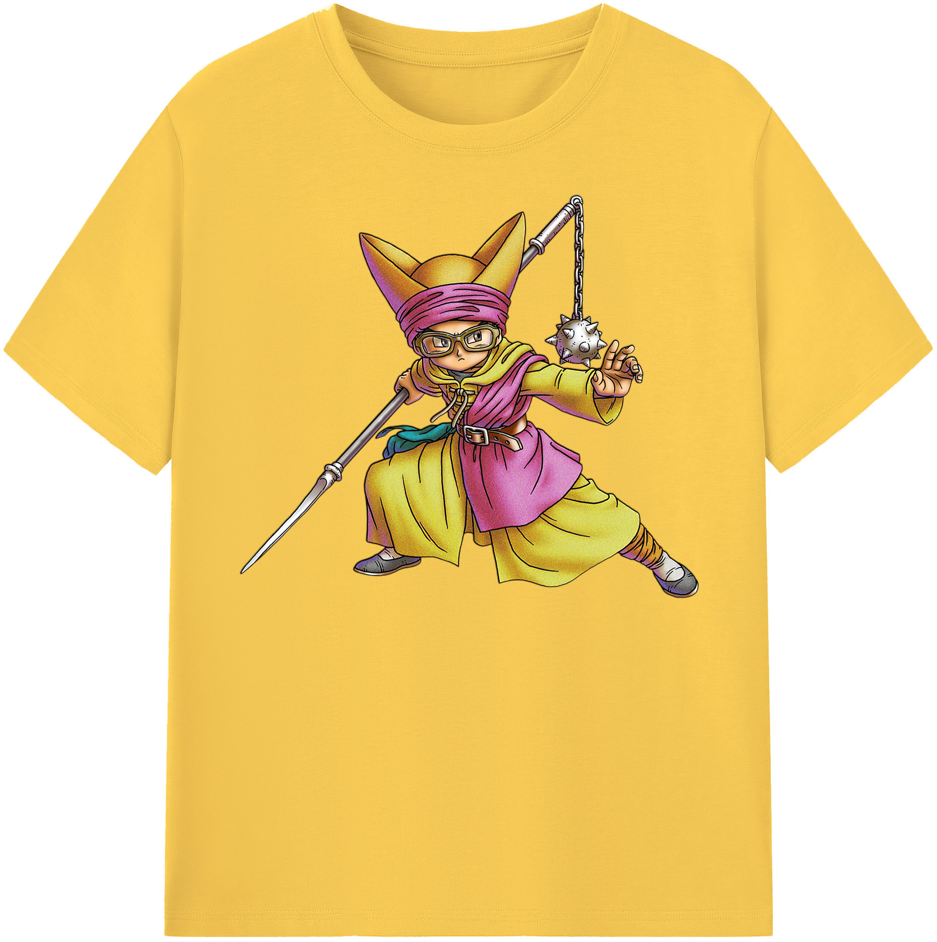 （画像用） ドラゴンクエスト Doragon Kuesuto Dragon Quest 綿100％半袖Tシャツ（フロントプリント）