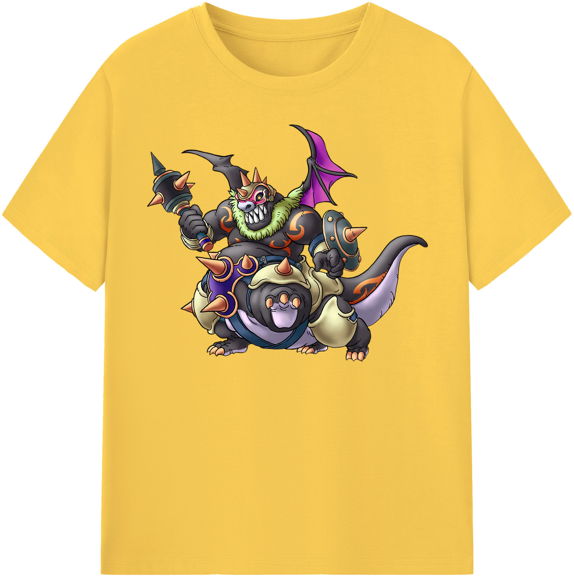 （画像用） ドラゴンクエスト Doragon Kuesuto Dragon Quest 綿100％半袖Tシャツ（フロントプリント）