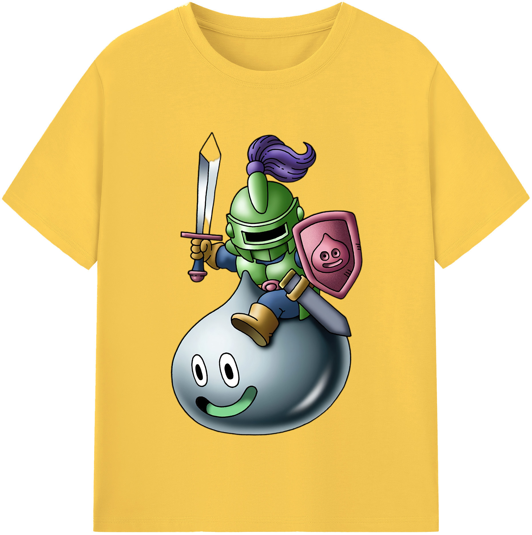 （画像用） ドラゴンクエスト Doragon Kuesuto Dragon Quest 綿100％半袖Tシャツ（フロントプリント）