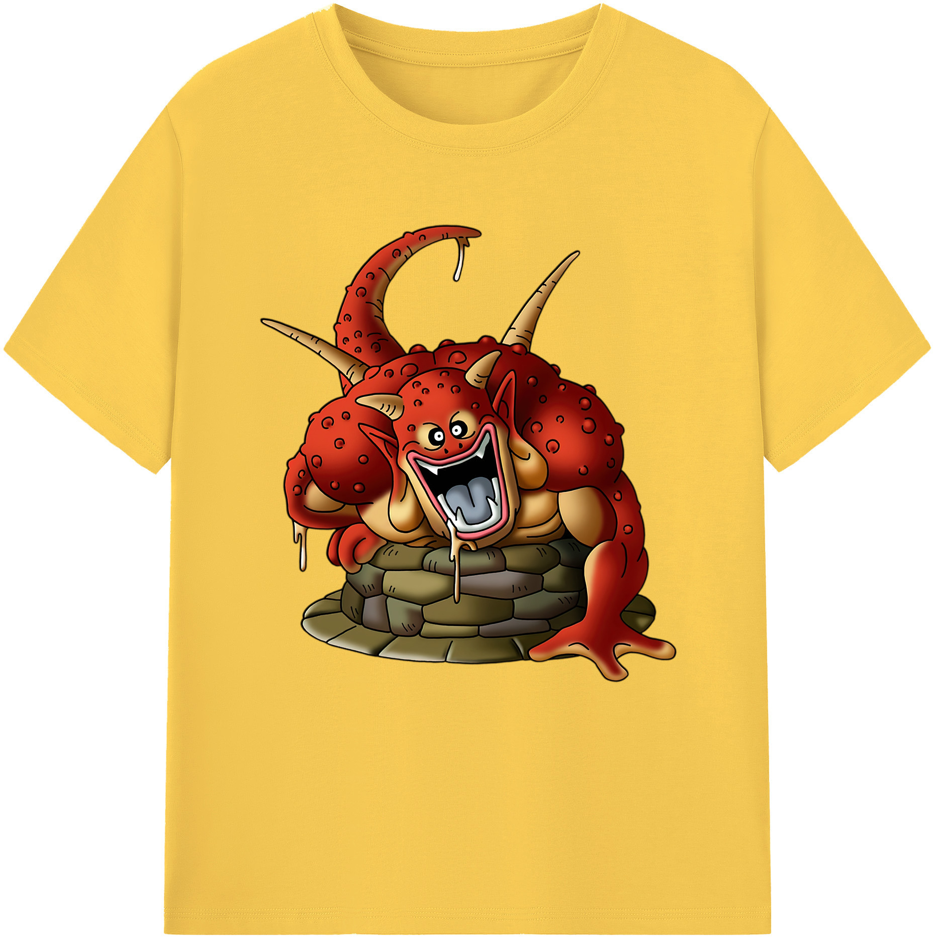 （画像用） ドラゴンクエスト Doragon Kuesuto Dragon Quest 綿100％半袖Tシャツ（フロントプリント）