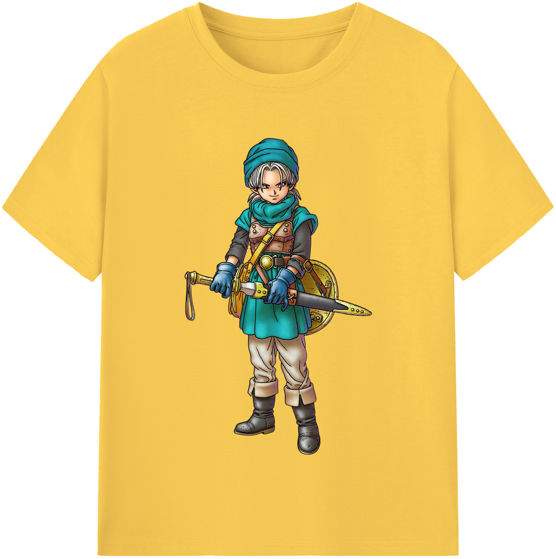 （画像用） ドラゴンクエスト Doragon Kuesuto Dragon Quest 綿100％半袖Tシャツ（フロントプリント）