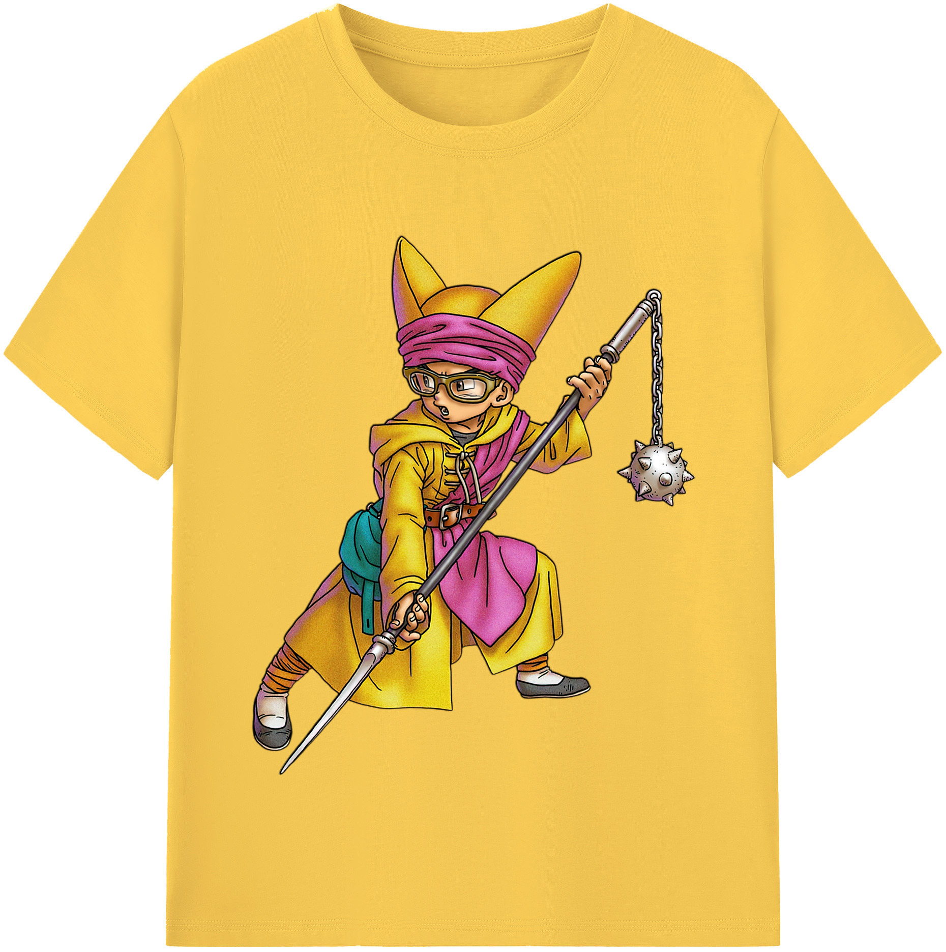 （画像用） ドラゴンクエスト Doragon Kuesuto Dragon Quest 綿100％半袖Tシャツ（フロントプリント）