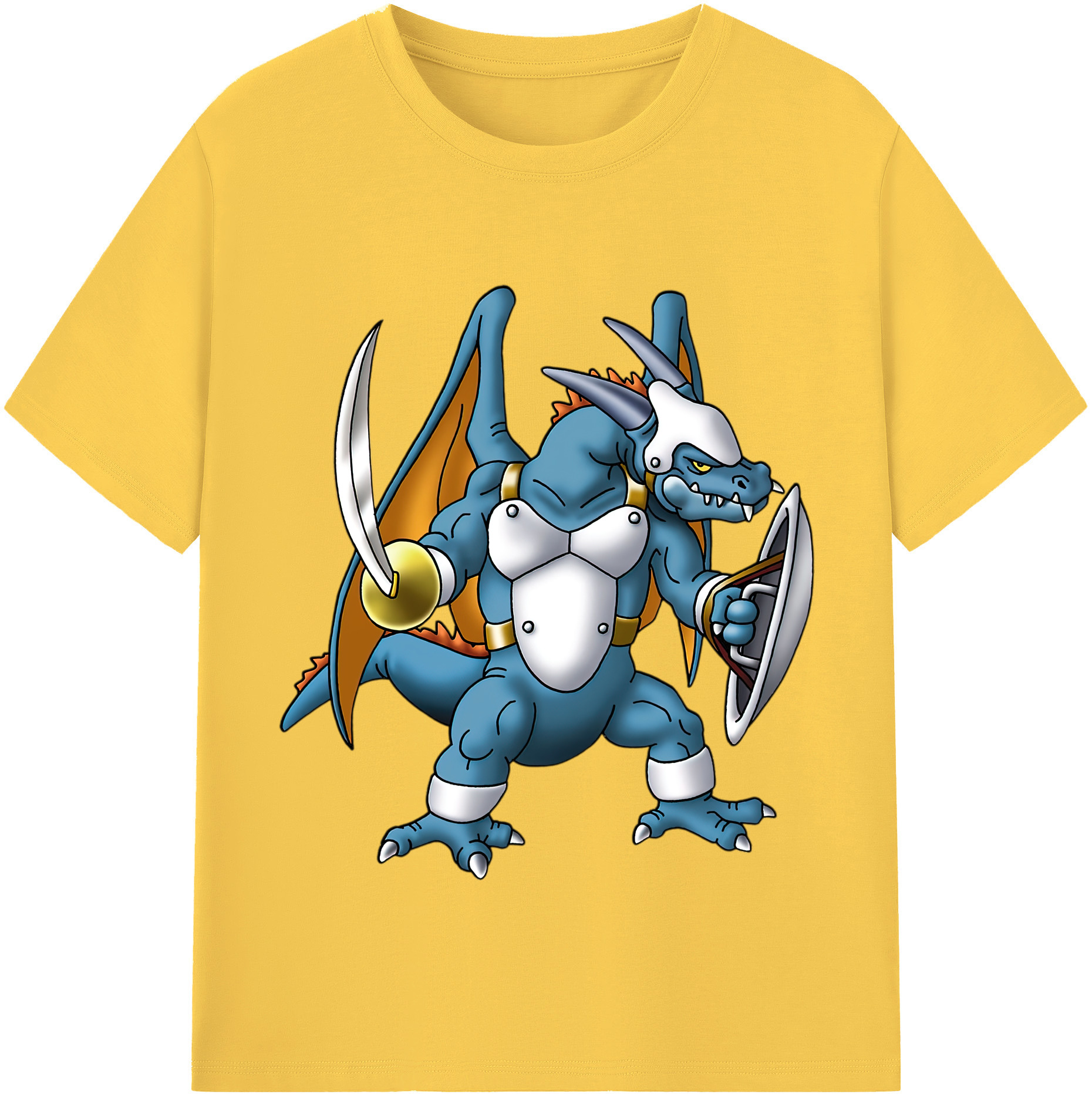 （画像用） ドラゴンクエスト Doragon Kuesuto Dragon Quest 綿100％半袖Tシャツ（フロントプリント）