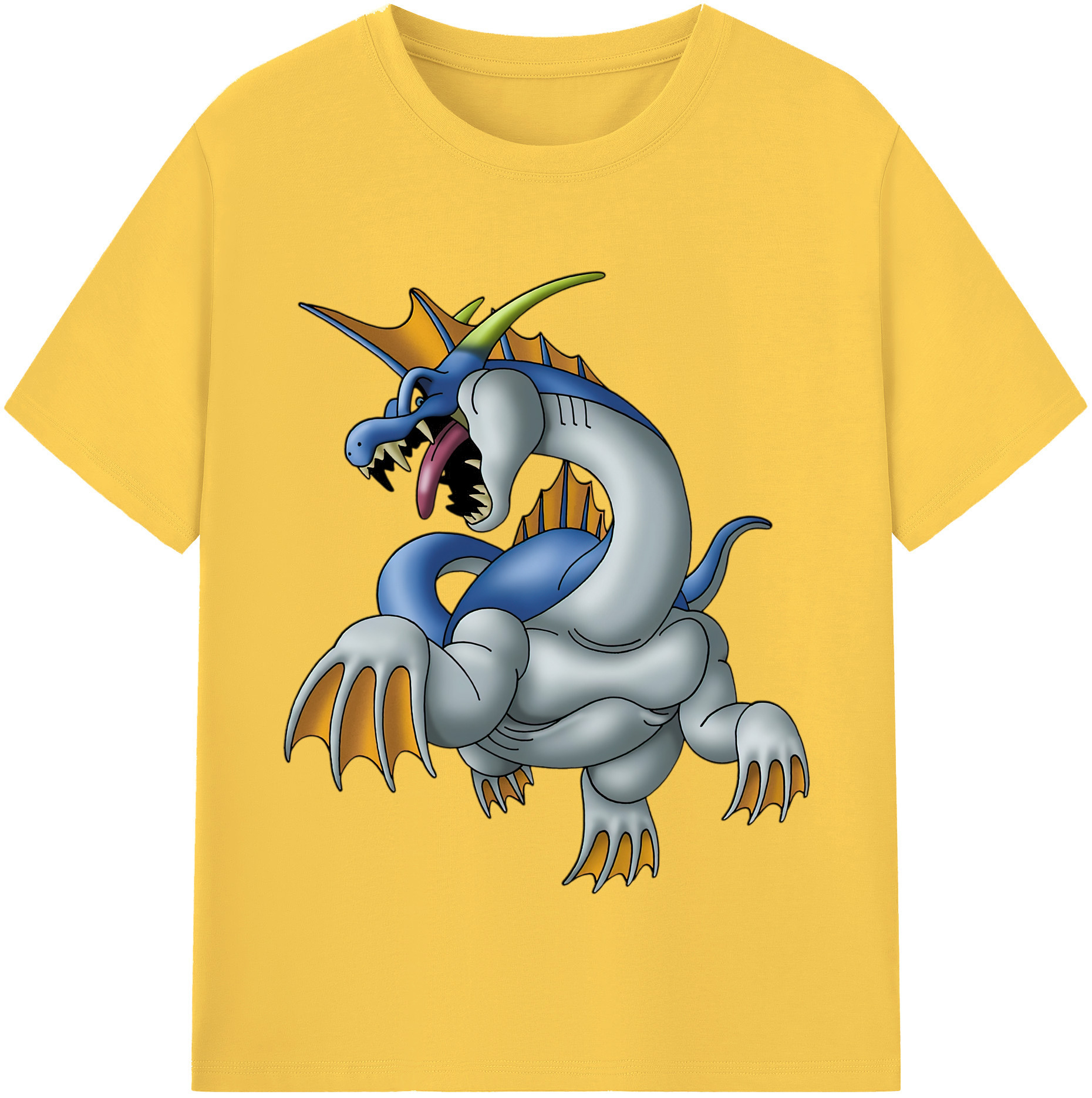 （画像用） ドラゴンクエスト Doragon Kuesuto Dragon Quest 綿100％半袖Tシャツ（フロントプリント）