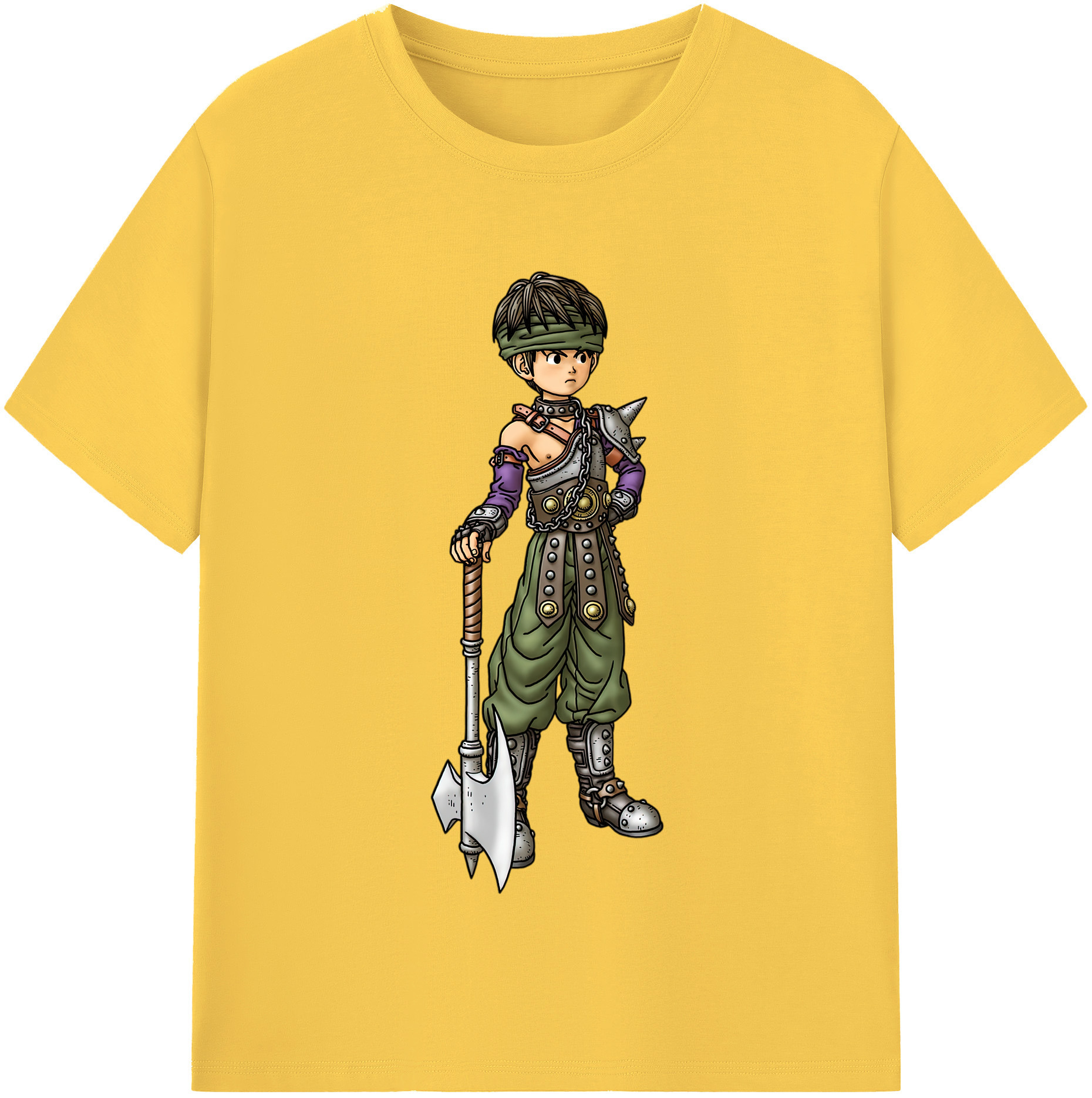 （画像用） ドラゴンクエスト Doragon Kuesuto Dragon Quest 綿100％半袖Tシャツ（フロントプリント）
