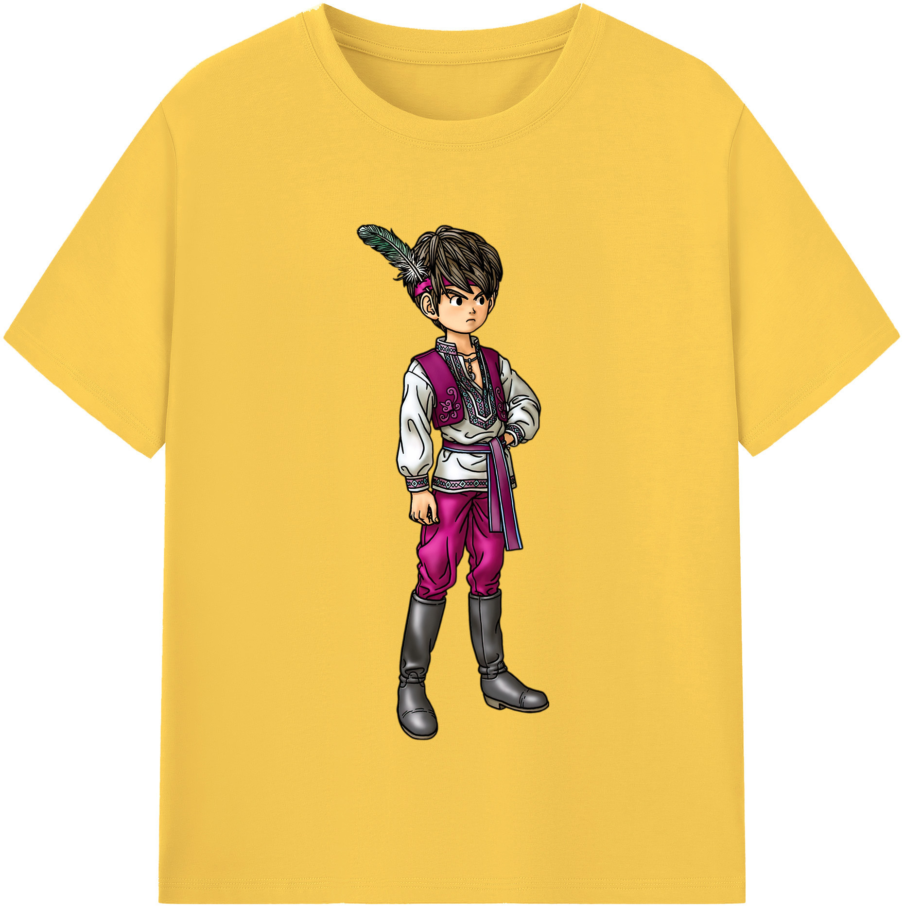 （画像用） ドラゴンクエスト Doragon Kuesuto Dragon Quest 綿100％半袖Tシャツ（フロントプリント）