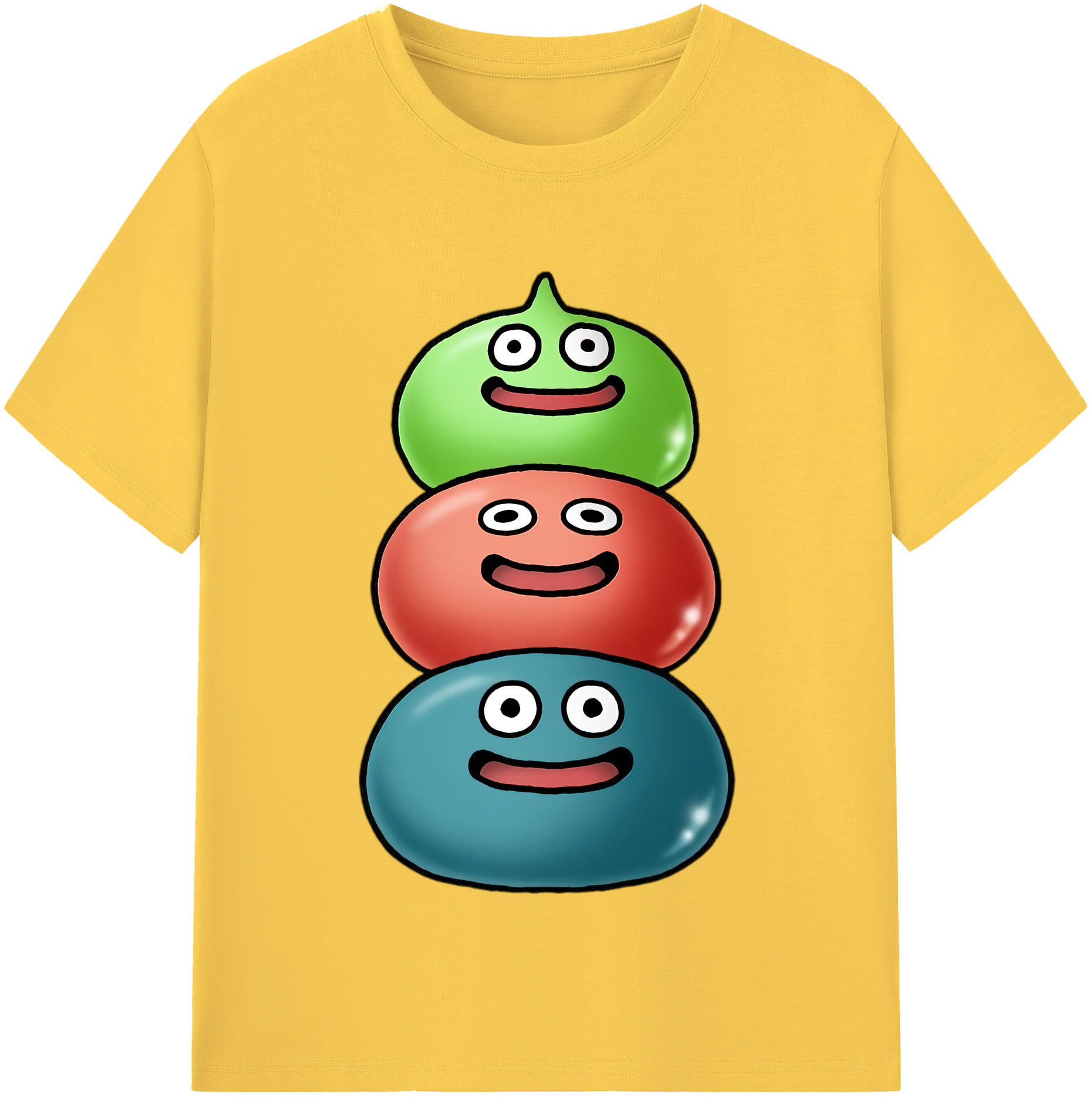 （画像用） ドラゴンクエスト Doragon Kuesuto Dragon Quest 綿100％半袖Tシャツ（フロントプリント）