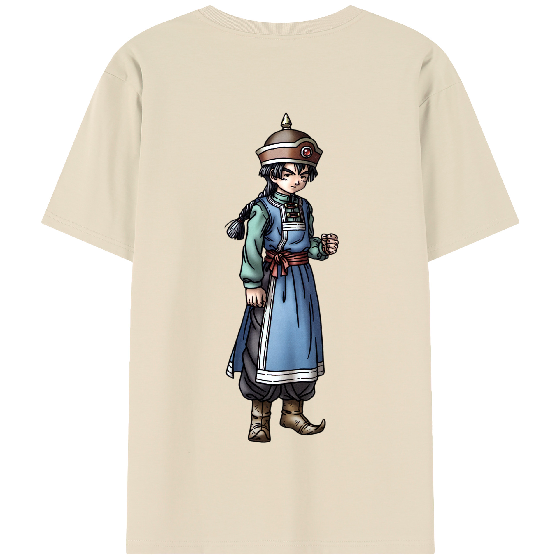 （画像用） ドラゴンクエスト Doragon Kuesuto Dragon Quest 綿100％半袖Tシャツ（背面プリント）