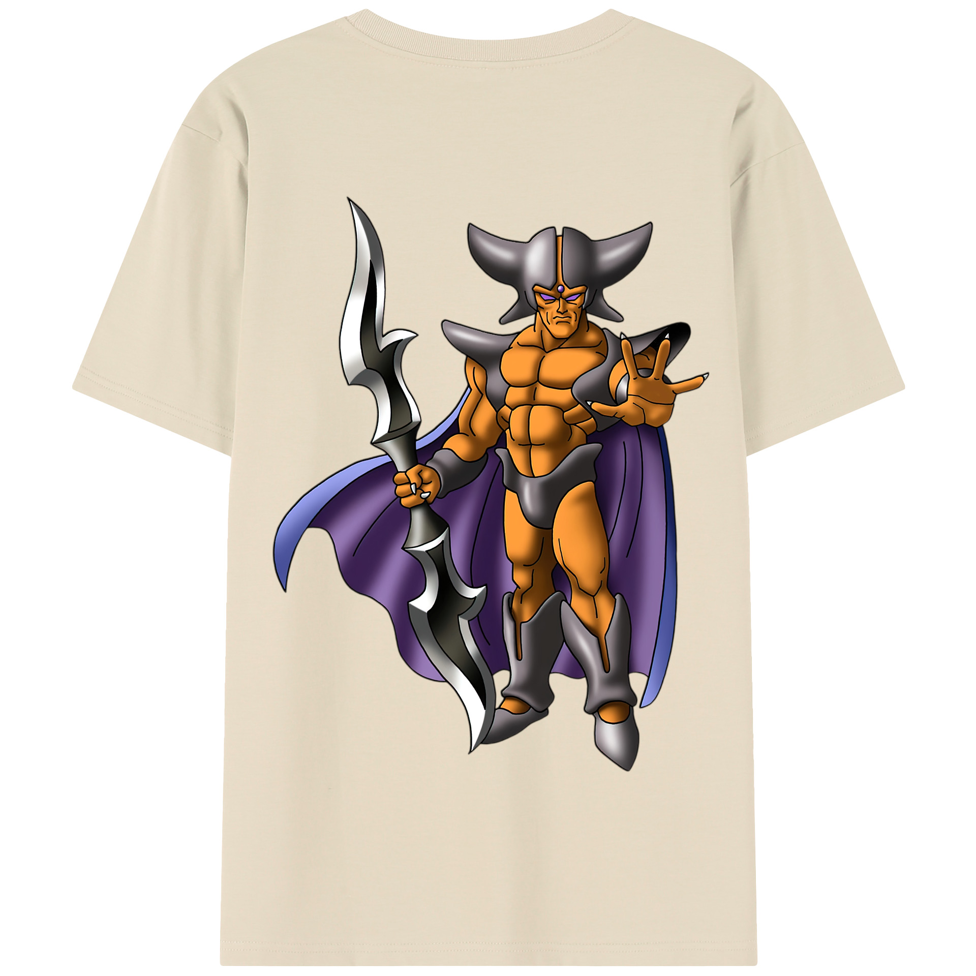 （画像用） ドラゴンクエスト Doragon Kuesuto Dragon Quest 綿100％半袖Tシャツ（背面プリント）
