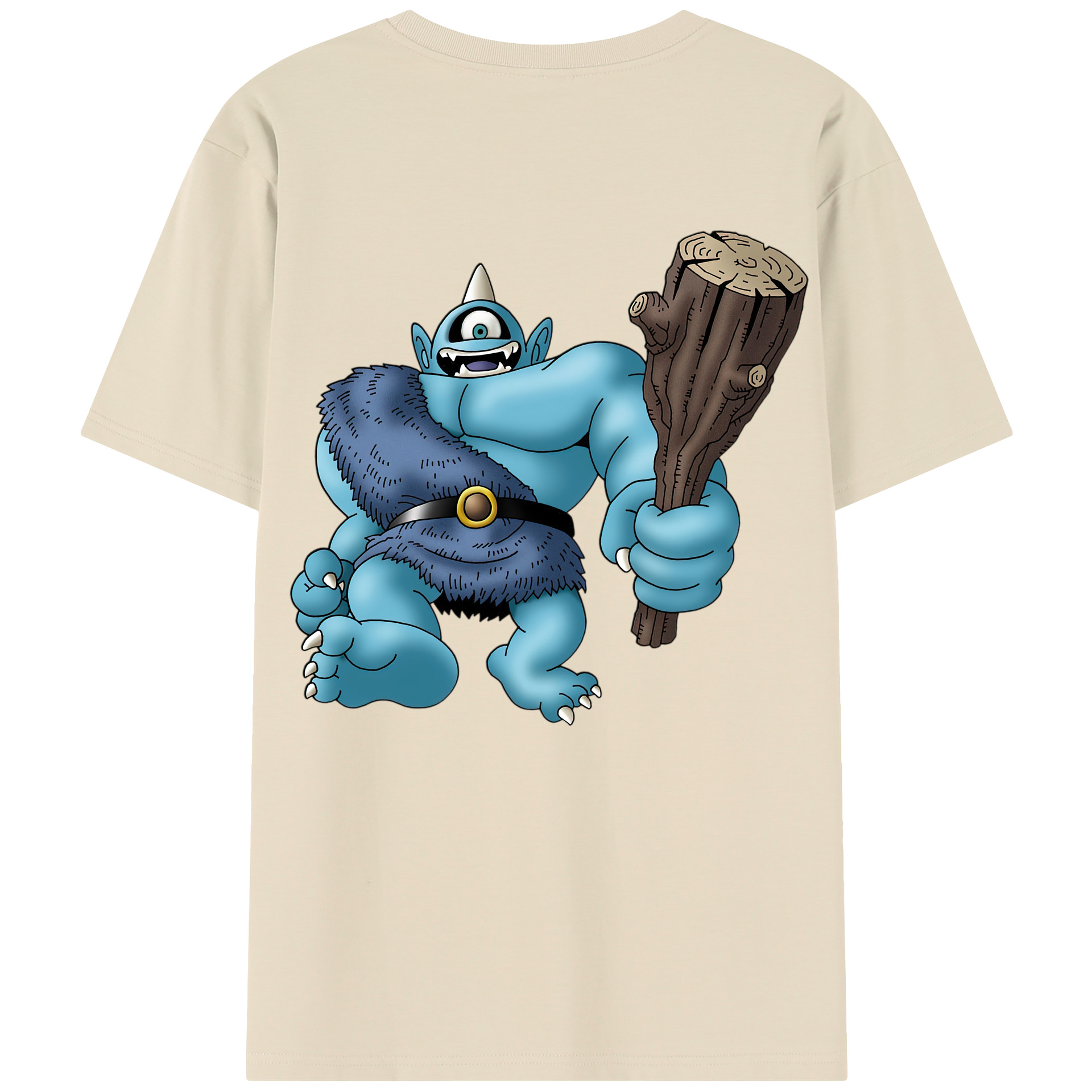（画像用） ドラゴンクエスト Doragon Kuesuto Dragon Quest 綿100％半袖Tシャツ（背面プリント）