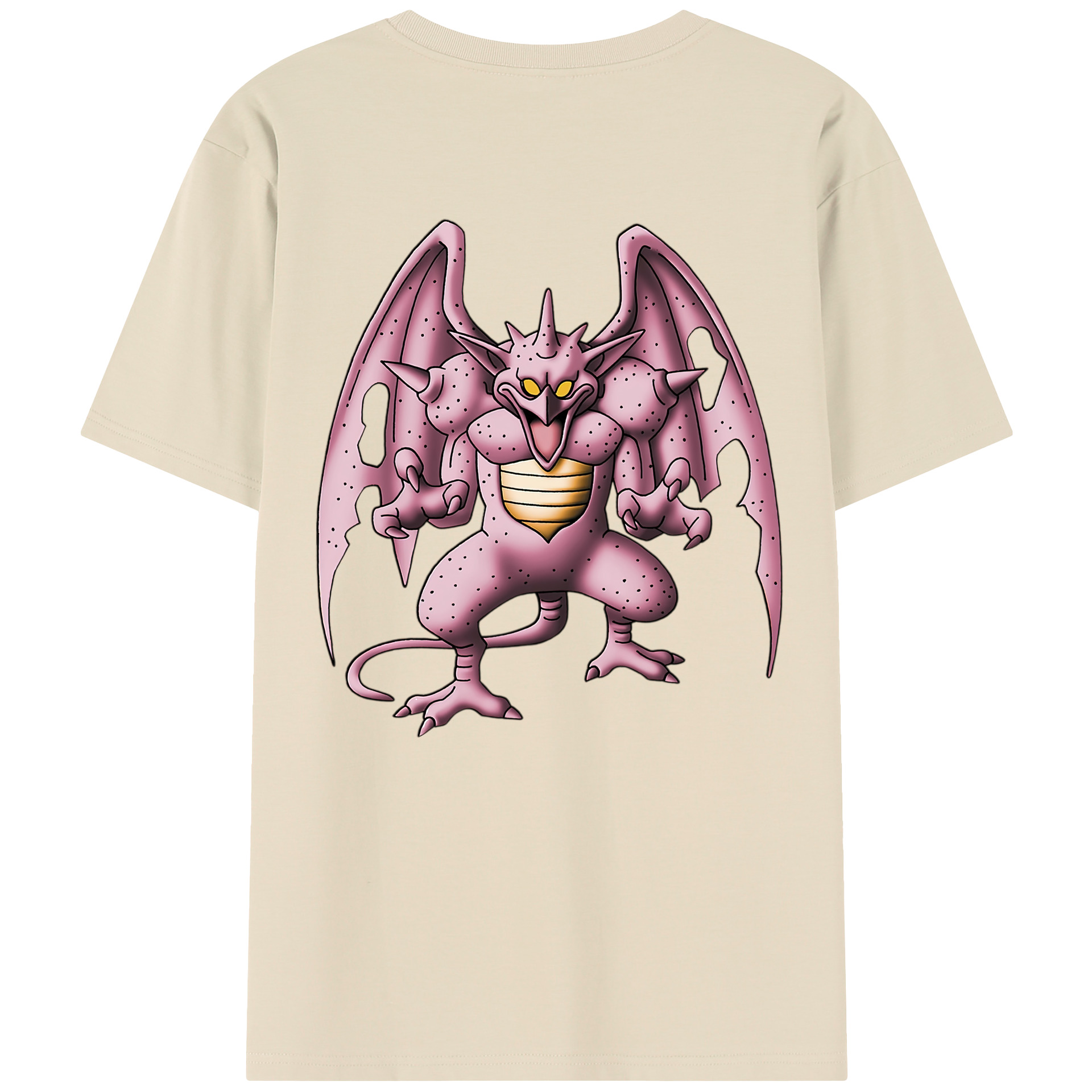 （画像用） ドラゴンクエスト Doragon Kuesuto Dragon Quest 綿100％半袖Tシャツ（背面プリント）