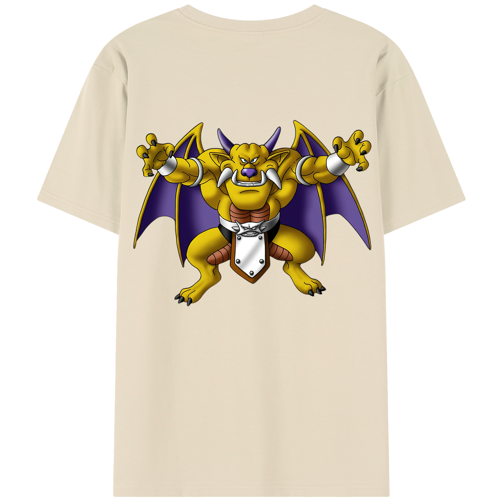 （画像用） ドラゴンクエスト Doragon Kuesuto Dragon Quest 綿100％半袖Tシャツ（背面プリント）