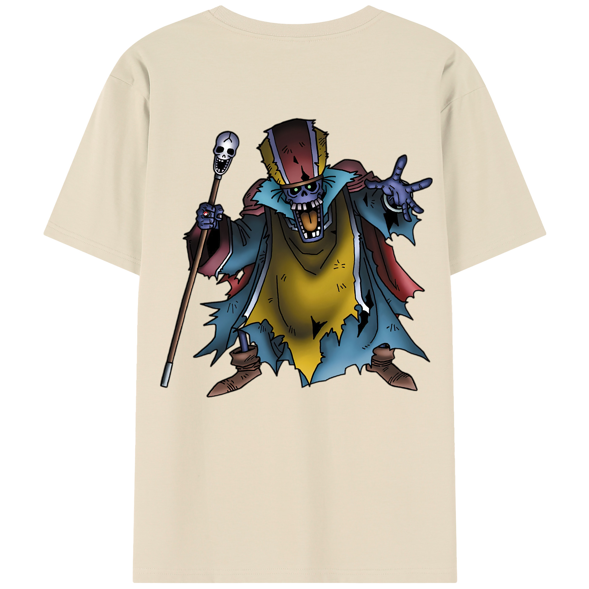 （画像用） ドラゴンクエスト Doragon Kuesuto Dragon Quest 綿100％半袖Tシャツ（背面プリント）