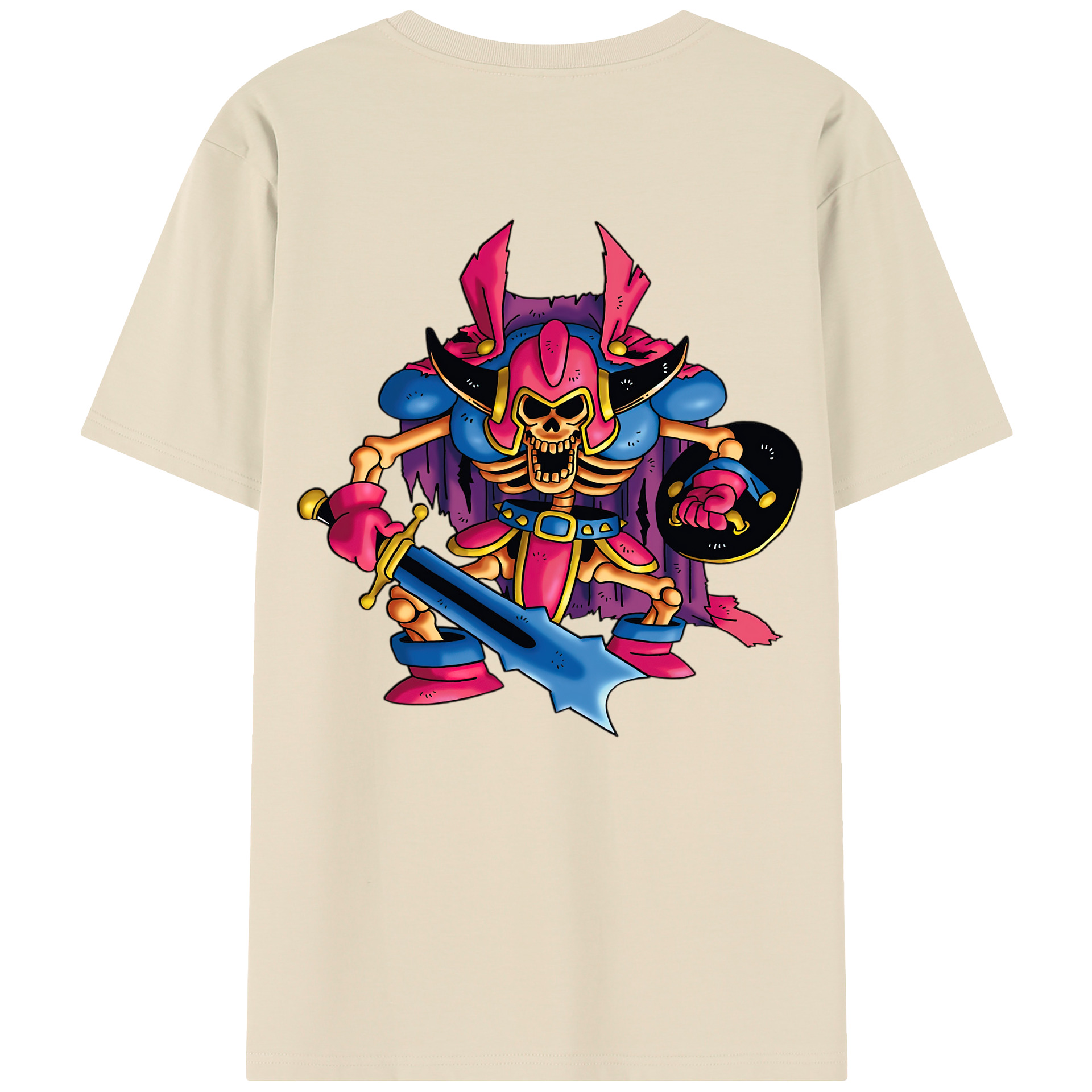 （画像用） ドラゴンクエスト Doragon Kuesuto Dragon Quest 綿100％半袖Tシャツ（背面プリント）