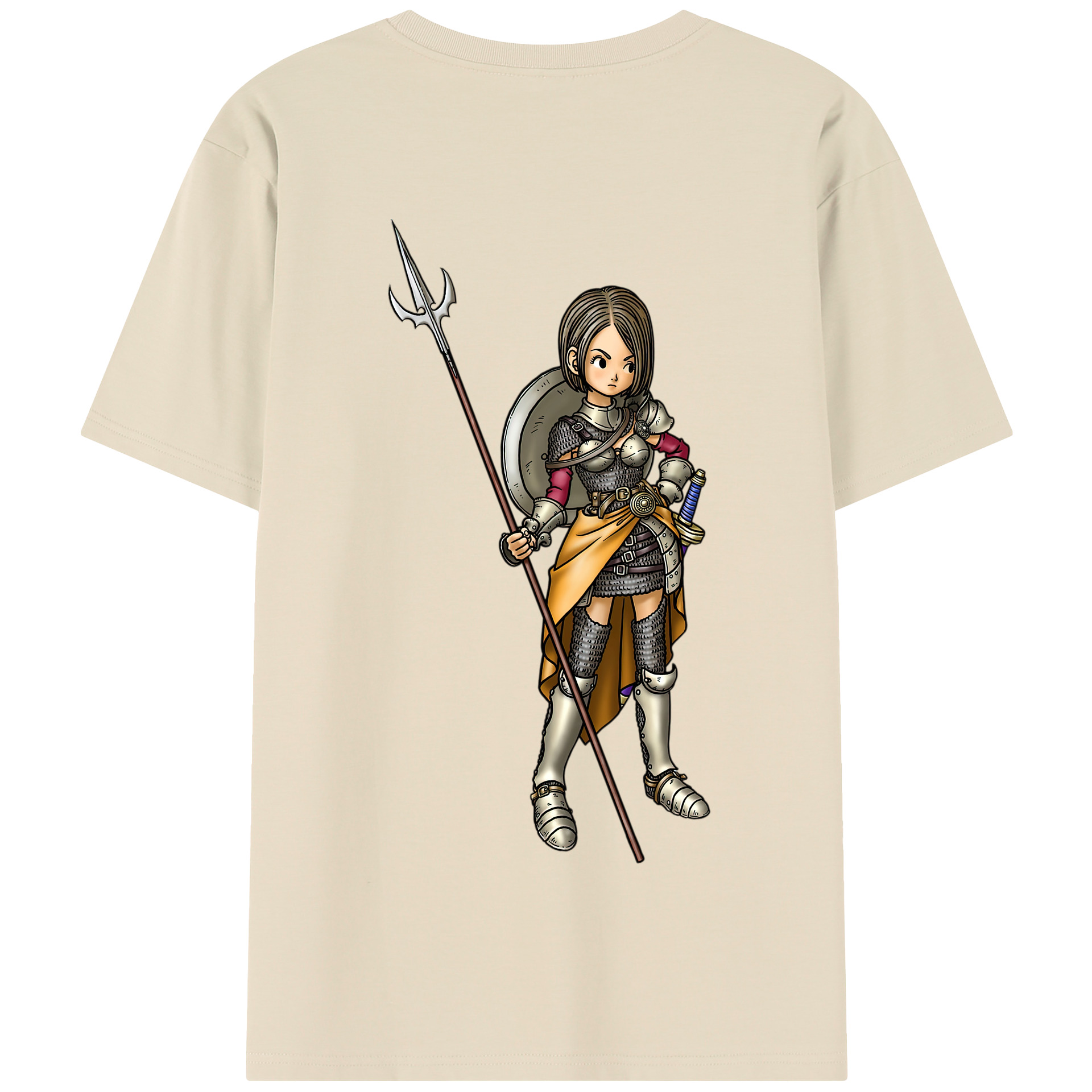 （画像用） ドラゴンクエスト Doragon Kuesuto Dragon Quest 綿100％半袖Tシャツ（背面プリント）