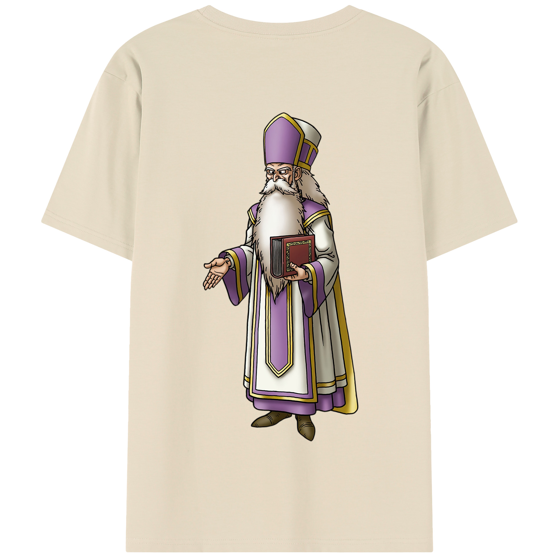 （画像用） ドラゴンクエスト Doragon Kuesuto Dragon Quest 綿100％半袖Tシャツ（背面プリント）