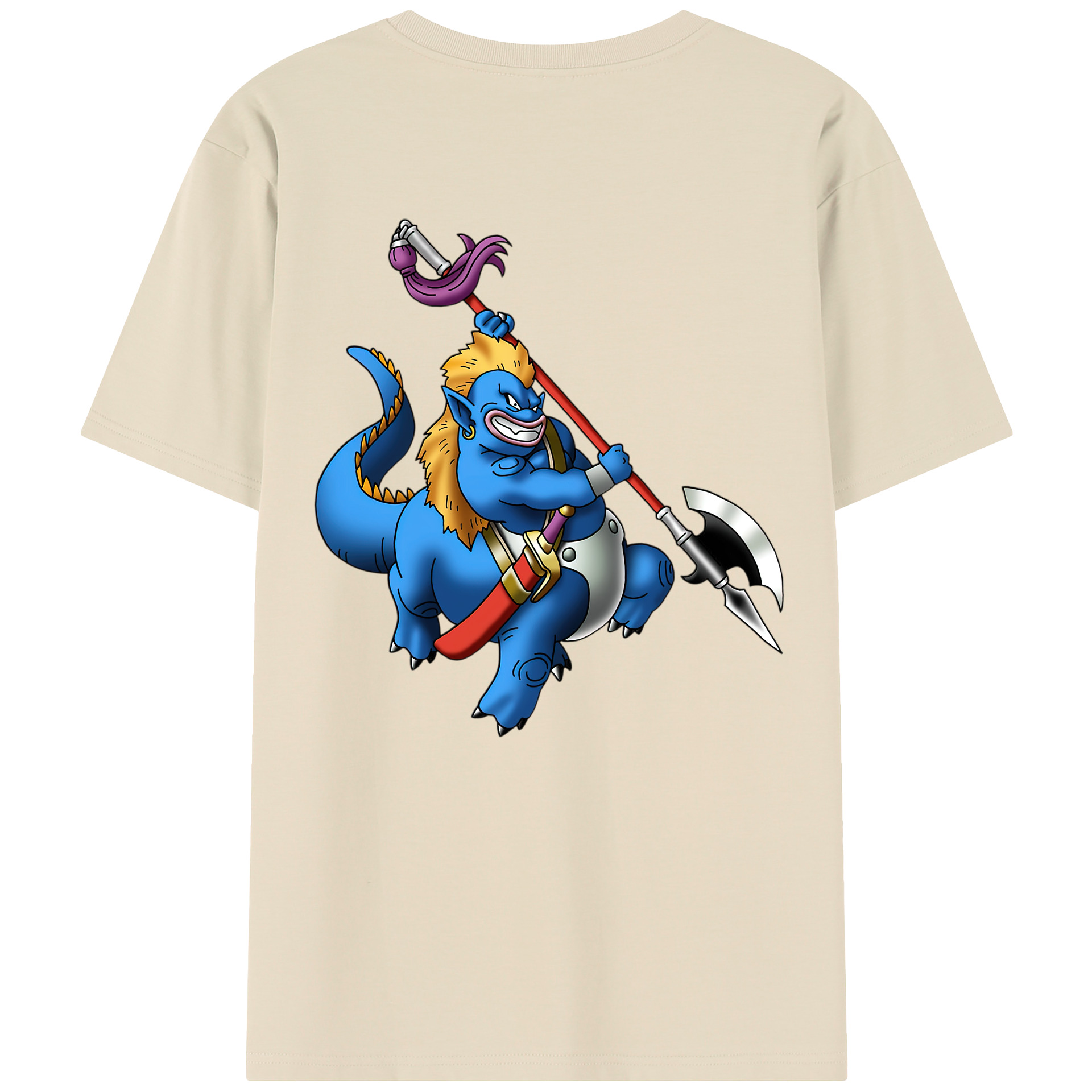 （画像用） ドラゴンクエスト Doragon Kuesuto Dragon Quest 綿100％半袖Tシャツ（背面プリント）
