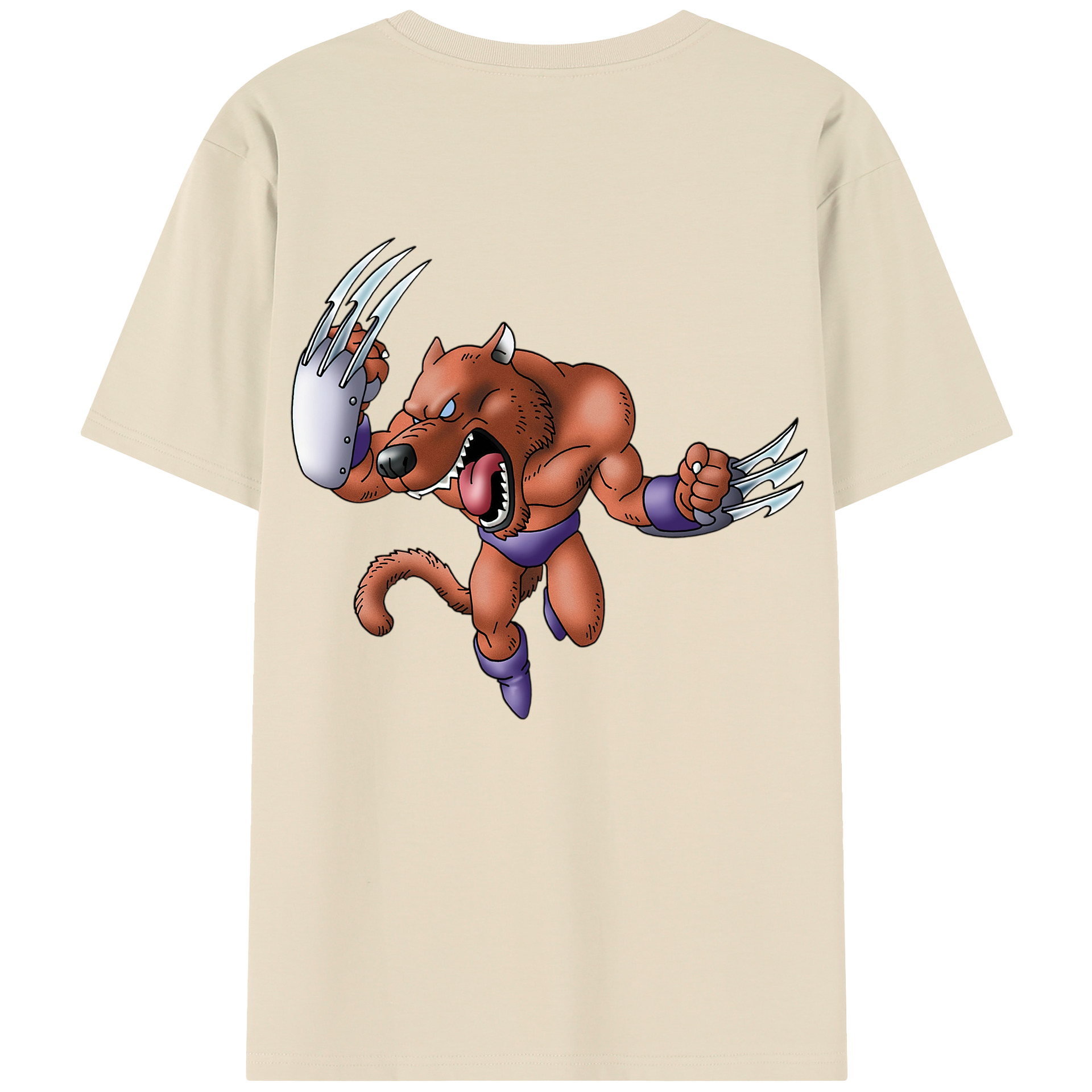 （画像用） ドラゴンクエスト Doragon Kuesuto Dragon Quest 綿100％半袖Tシャツ（背面プリント）
