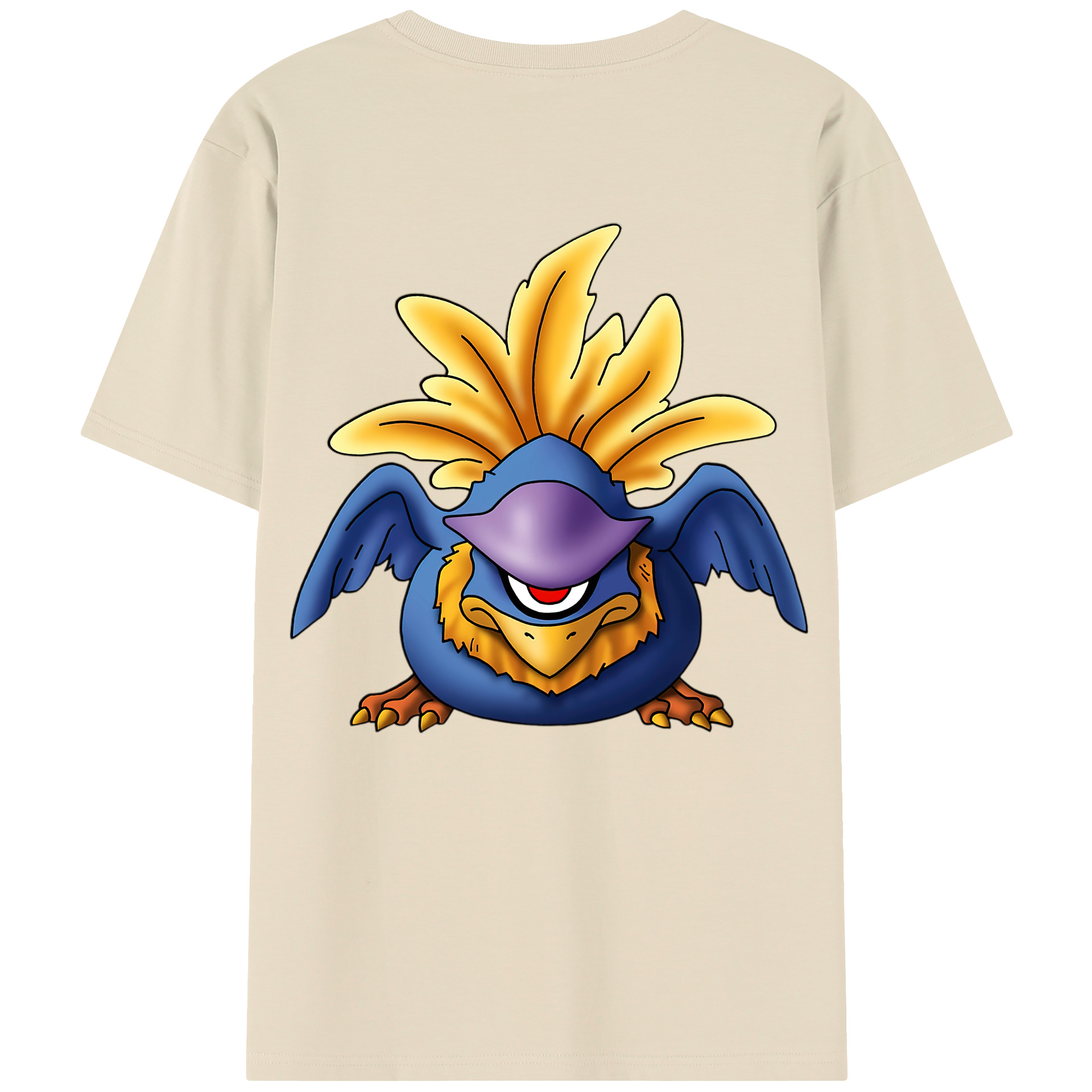 （画像用） ドラゴンクエスト Doragon Kuesuto Dragon Quest 綿100％半袖Tシャツ（背面プリント）