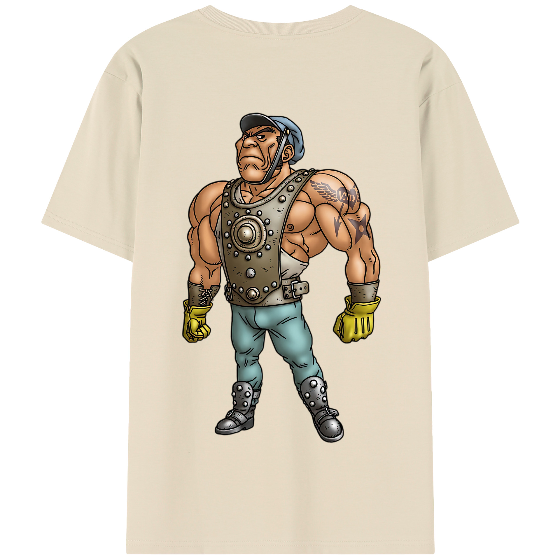 （画像用） ドラゴンクエスト Doragon Kuesuto Dragon Quest 綿100％半袖Tシャツ（背面プリント）