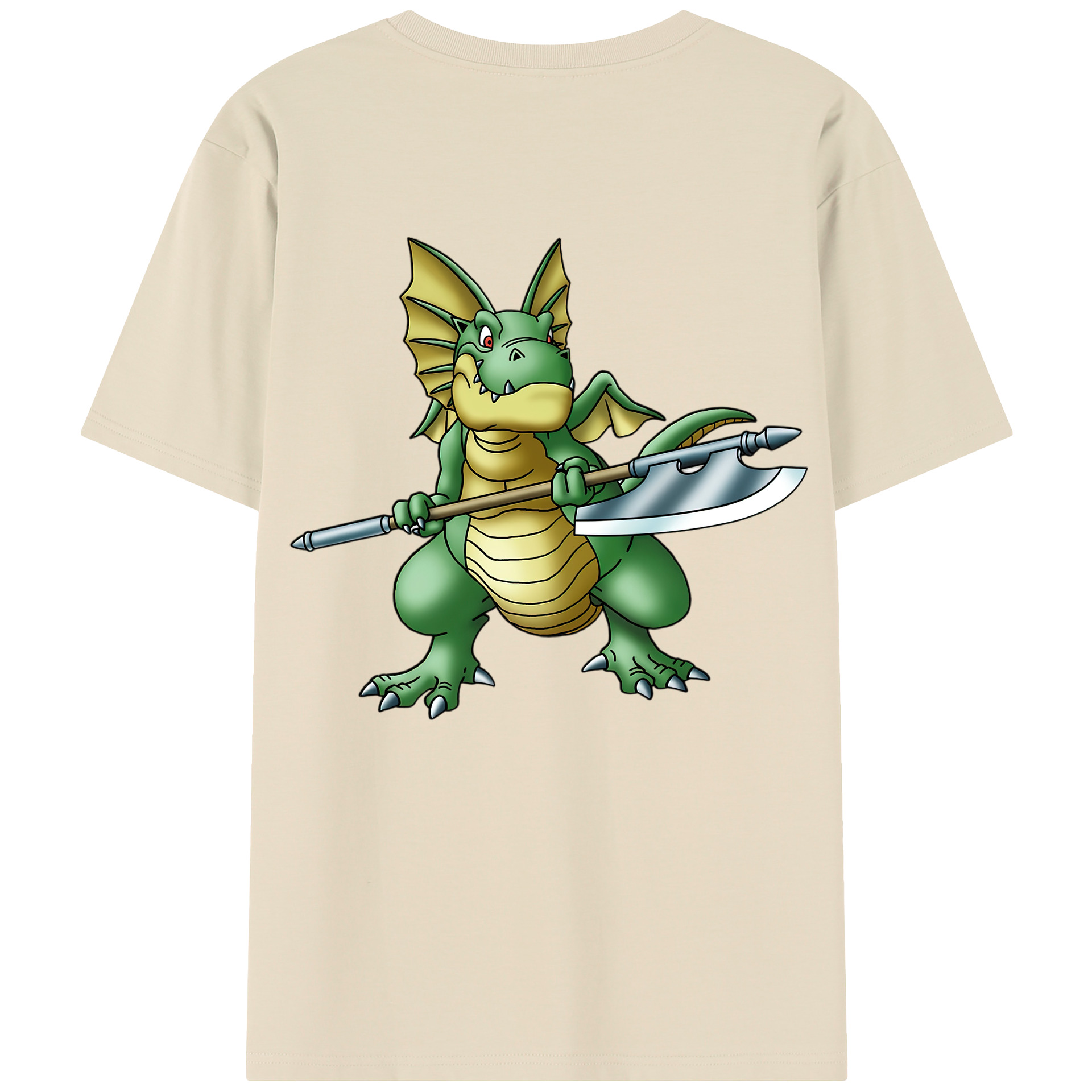 （画像用） ドラゴンクエスト Doragon Kuesuto Dragon Quest 綿100％半袖Tシャツ（背面プリント）