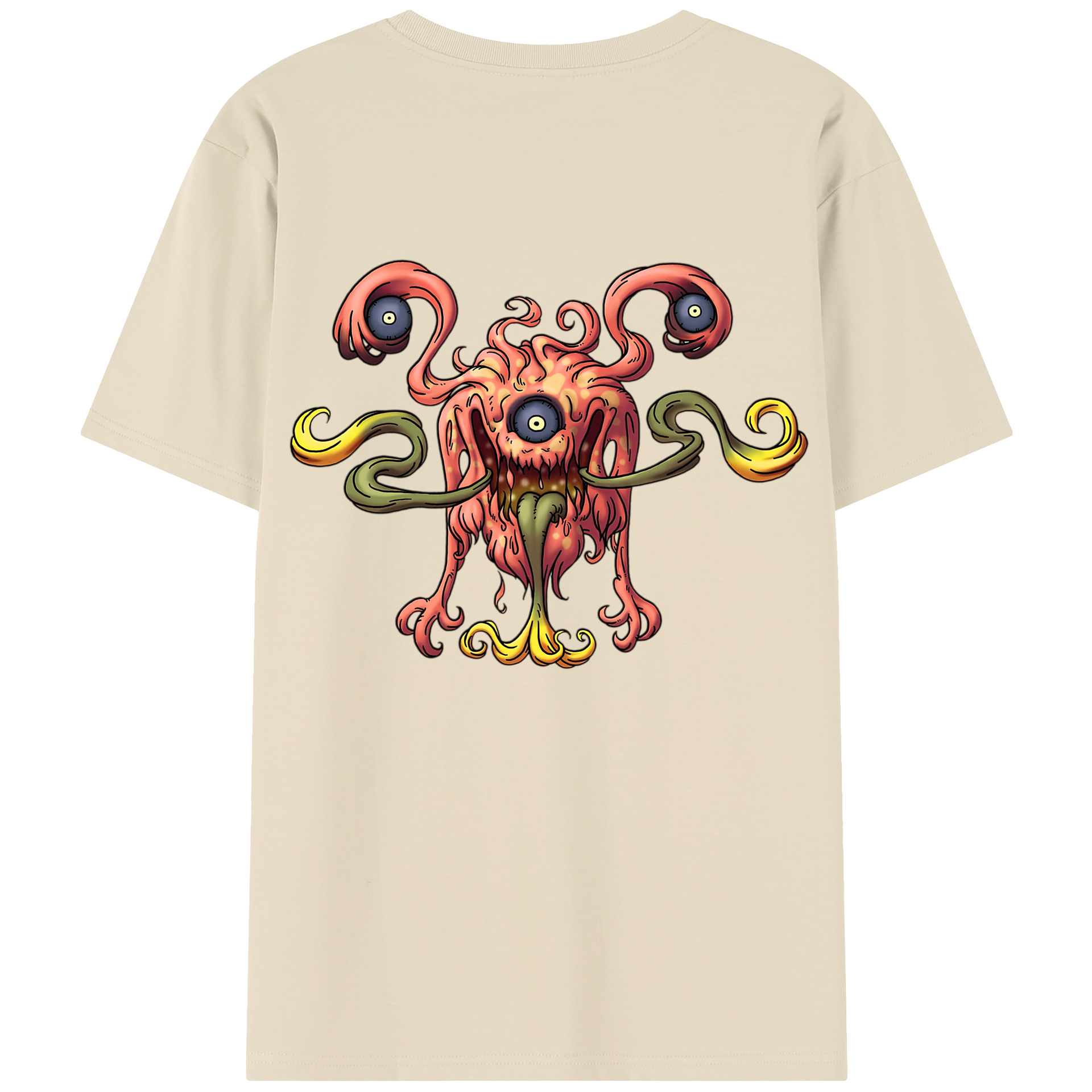 （画像用） ドラゴンクエスト Doragon Kuesuto Dragon Quest 綿100％半袖Tシャツ（背面プリント）