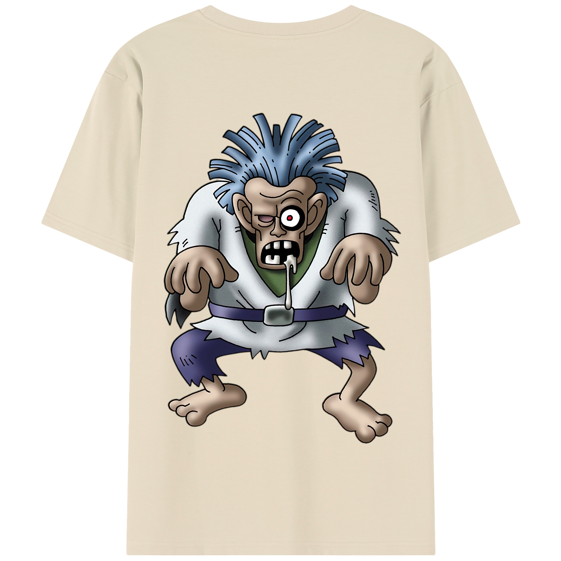 （画像用） ドラゴンクエスト Doragon Kuesuto Dragon Quest 綿100％半袖Tシャツ（背面プリント）