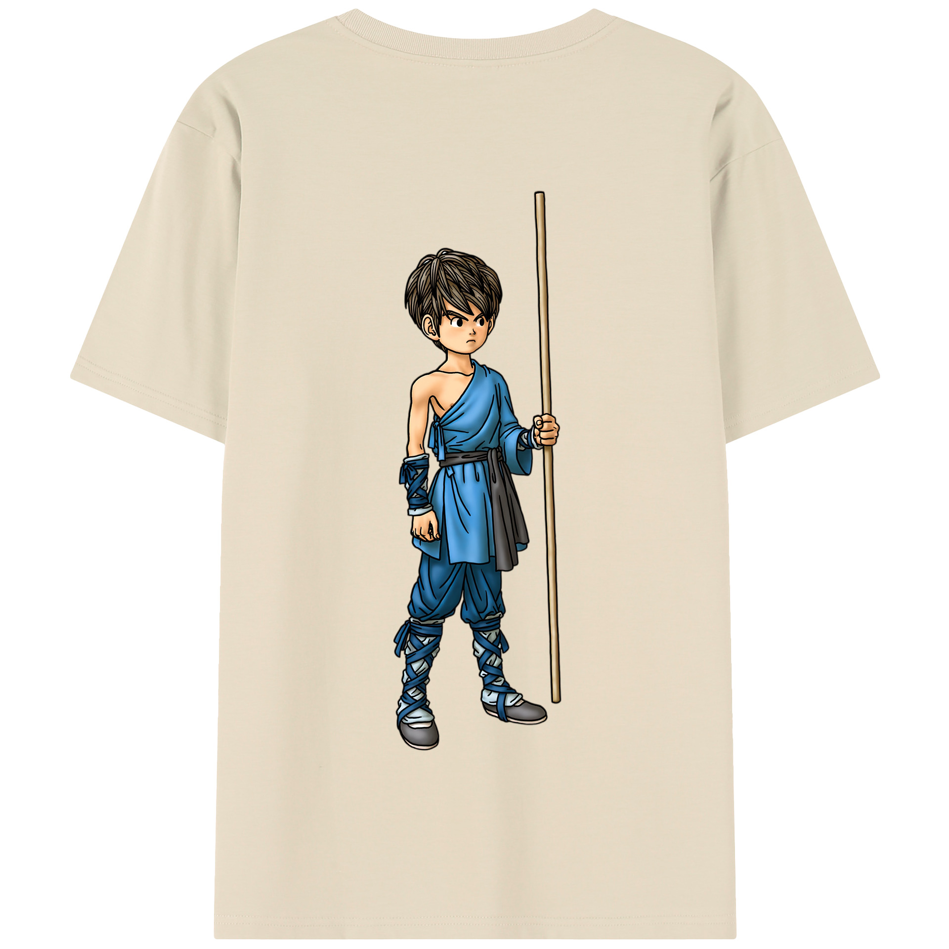 （画像用） ドラゴンクエスト Doragon Kuesuto Dragon Quest 綿100％半袖Tシャツ（背面プリント）