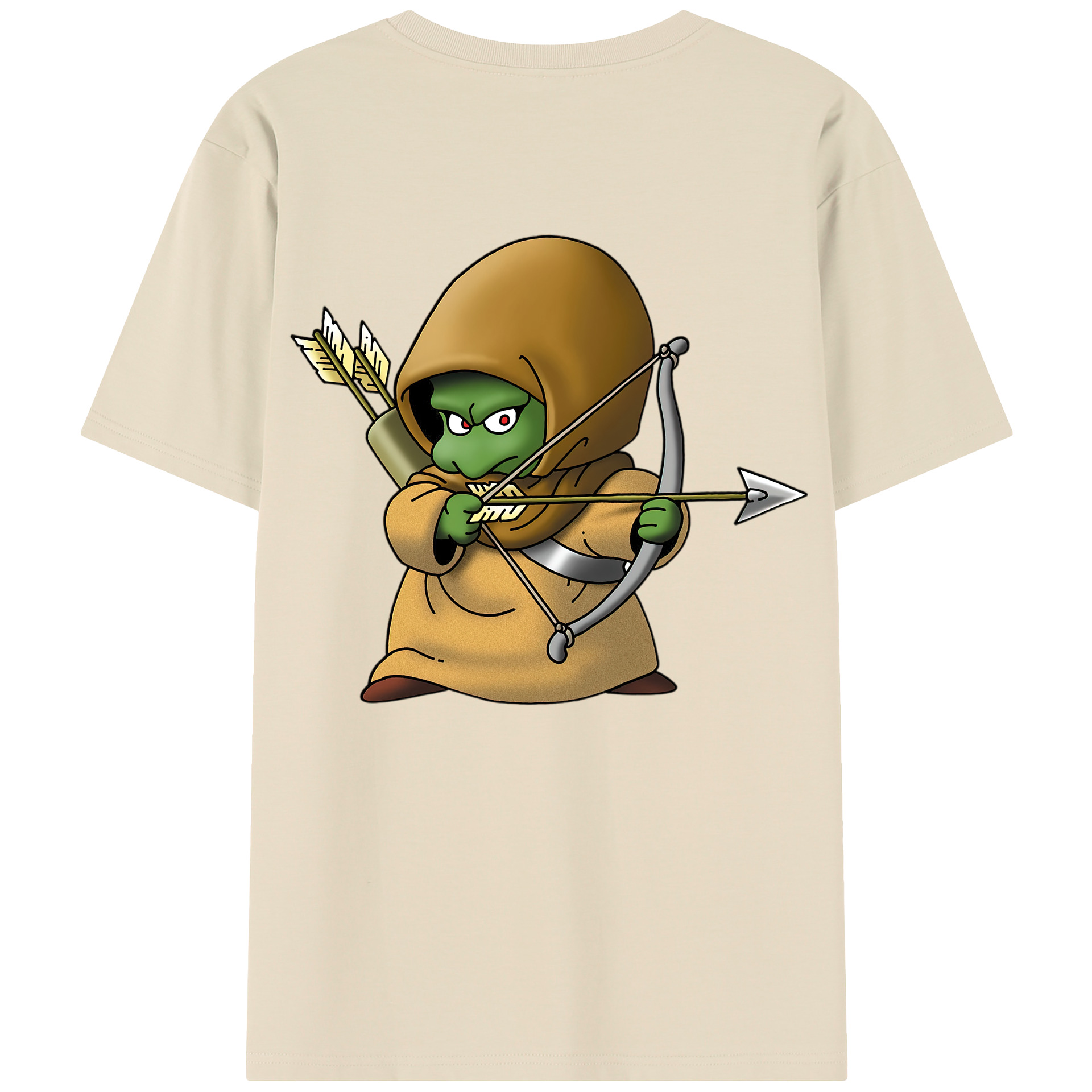 （画像用） ドラゴンクエスト Doragon Kuesuto Dragon Quest 綿100％半袖Tシャツ（背面プリント）