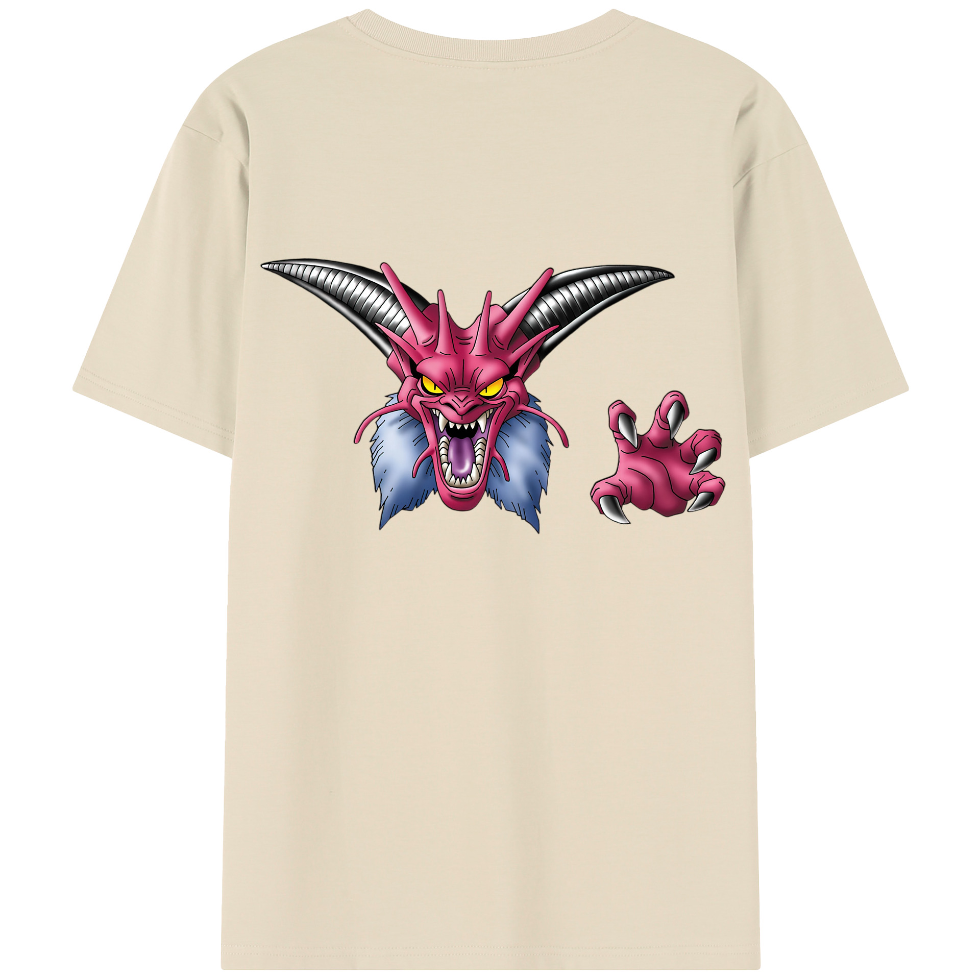 （画像用） ドラゴンクエスト Doragon Kuesuto Dragon Quest 綿100％半袖Tシャツ（背面プリント）