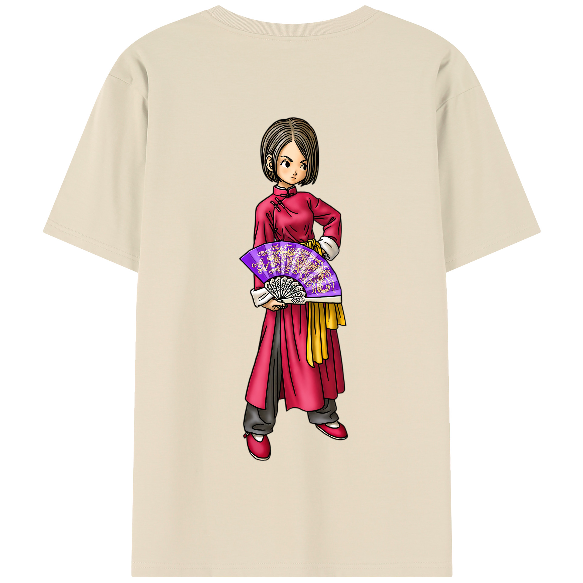 （画像用） ドラゴンクエスト Doragon Kuesuto Dragon Quest 綿100％半袖Tシャツ（背面プリント）