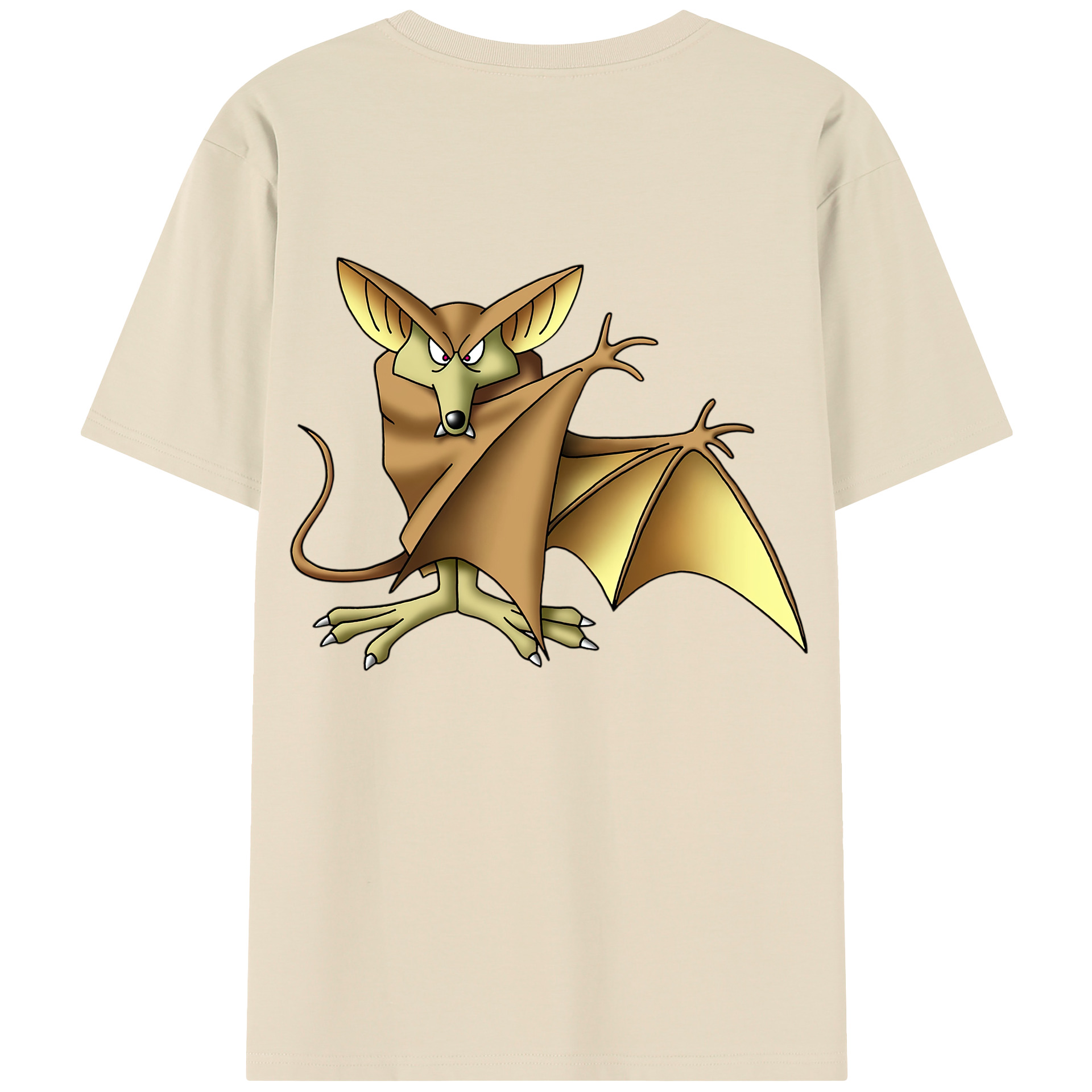 （画像用） ドラゴンクエスト Doragon Kuesuto Dragon Quest 綿100％半袖Tシャツ（背面プリント）
