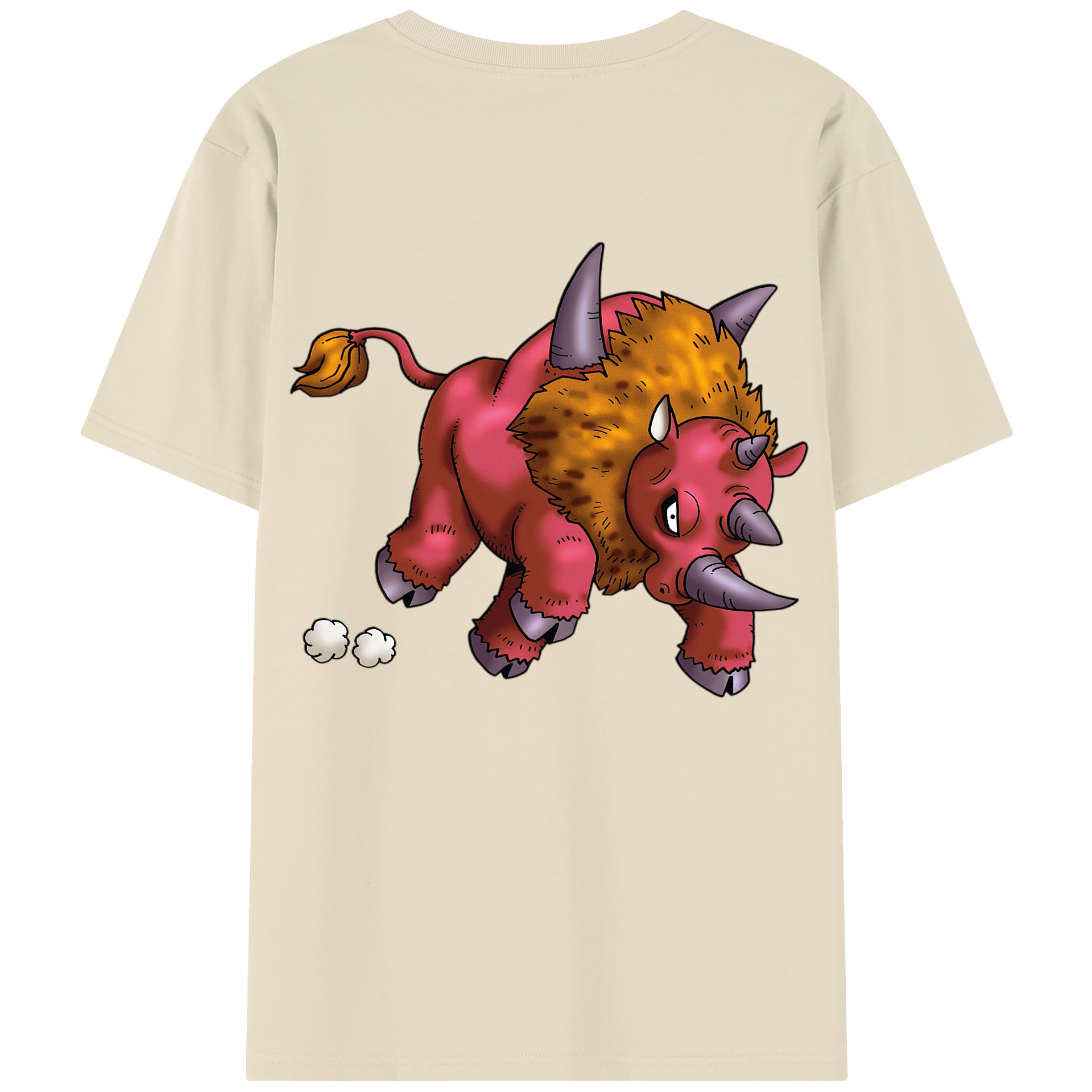 （画像用） ドラゴンクエスト Doragon Kuesuto Dragon Quest 綿100％半袖Tシャツ（背面プリント）