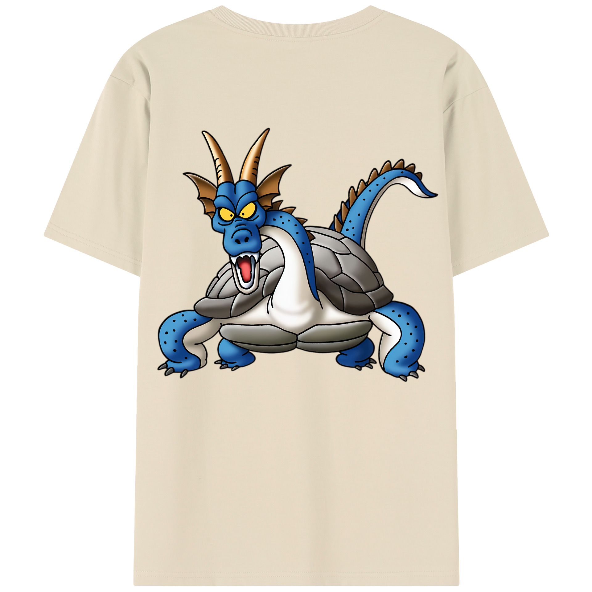 （画像用） ドラゴンクエスト Doragon Kuesuto Dragon Quest 綿100％半袖Tシャツ（背面プリント）