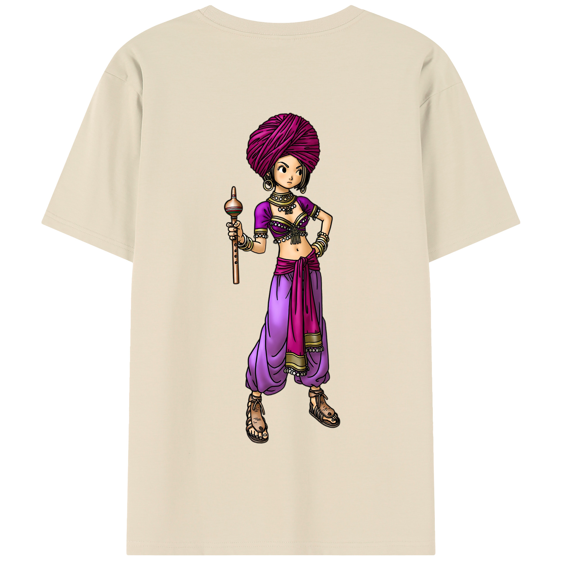 （画像用） ドラゴンクエスト Doragon Kuesuto Dragon Quest 綿100％半袖Tシャツ（背面プリント）