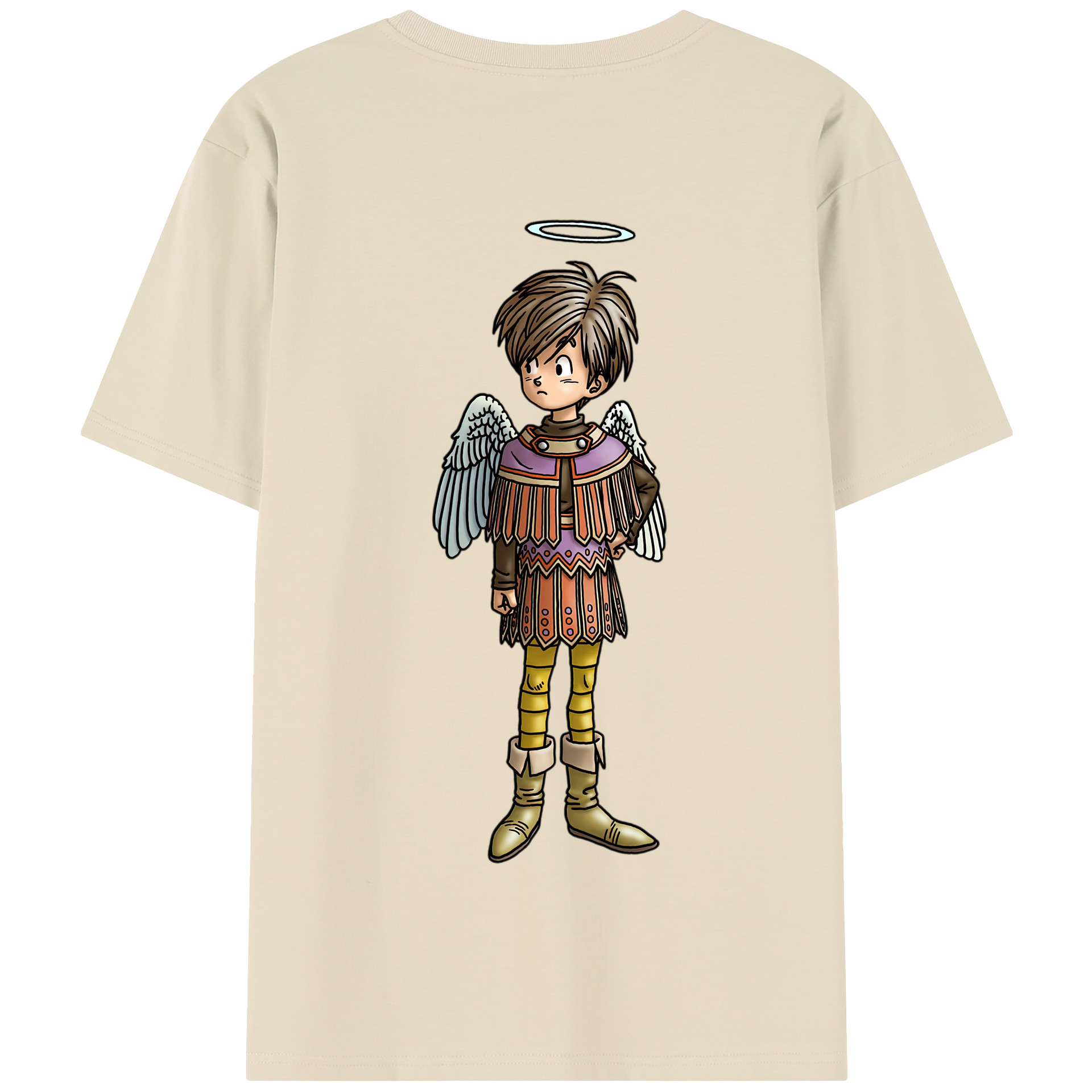 （画像用） ドラゴンクエスト Doragon Kuesuto Dragon Quest 綿100％半袖Tシャツ（背面プリント）