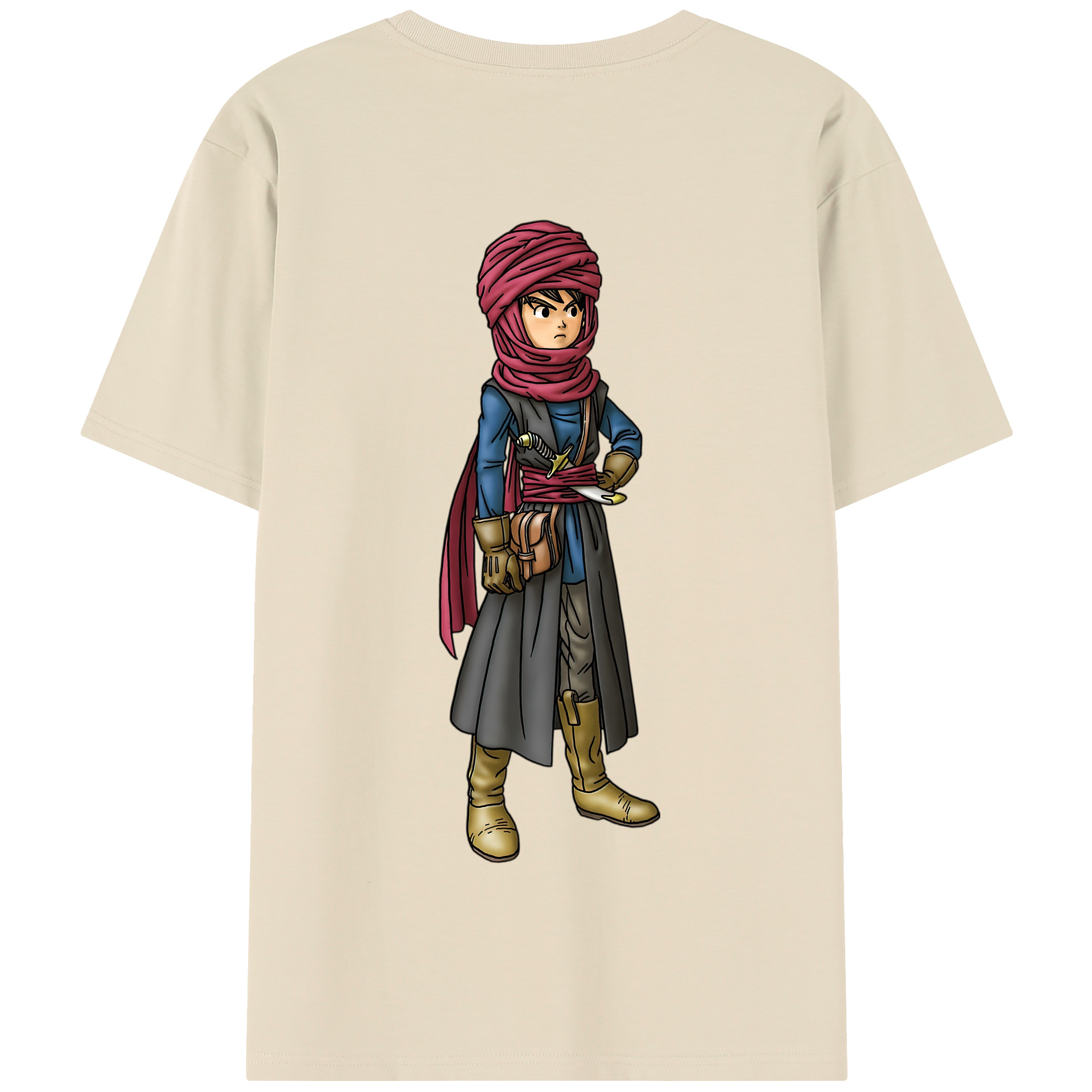（画像用） ドラゴンクエスト Doragon Kuesuto Dragon Quest 綿100％半袖Tシャツ（背面プリント）