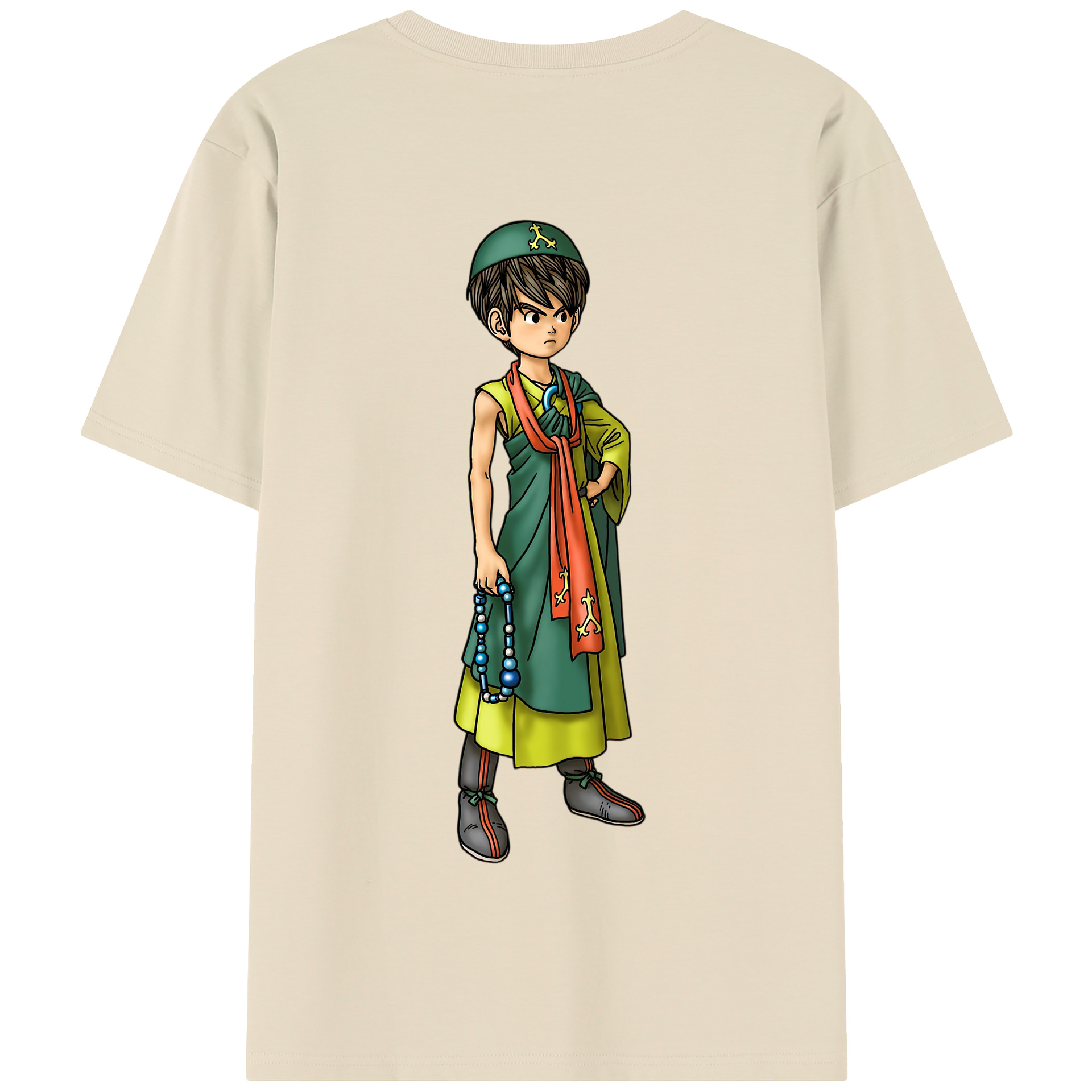 （画像用） ドラゴンクエスト Doragon Kuesuto Dragon Quest 綿100％半袖Tシャツ（背面プリント）