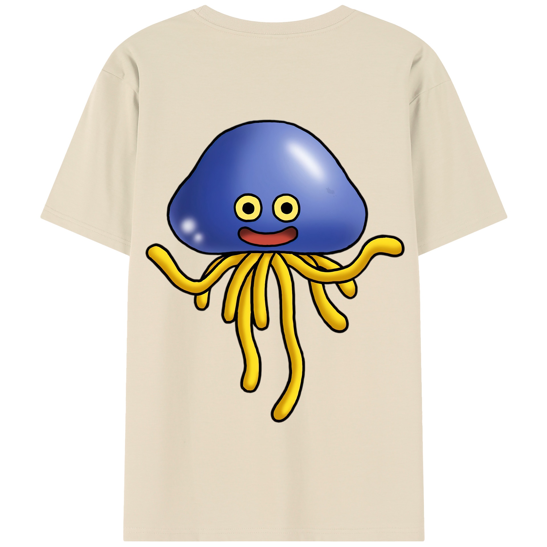（画像用） ドラゴンクエスト Doragon Kuesuto Dragon Quest 綿100％半袖Tシャツ（背面プリント）