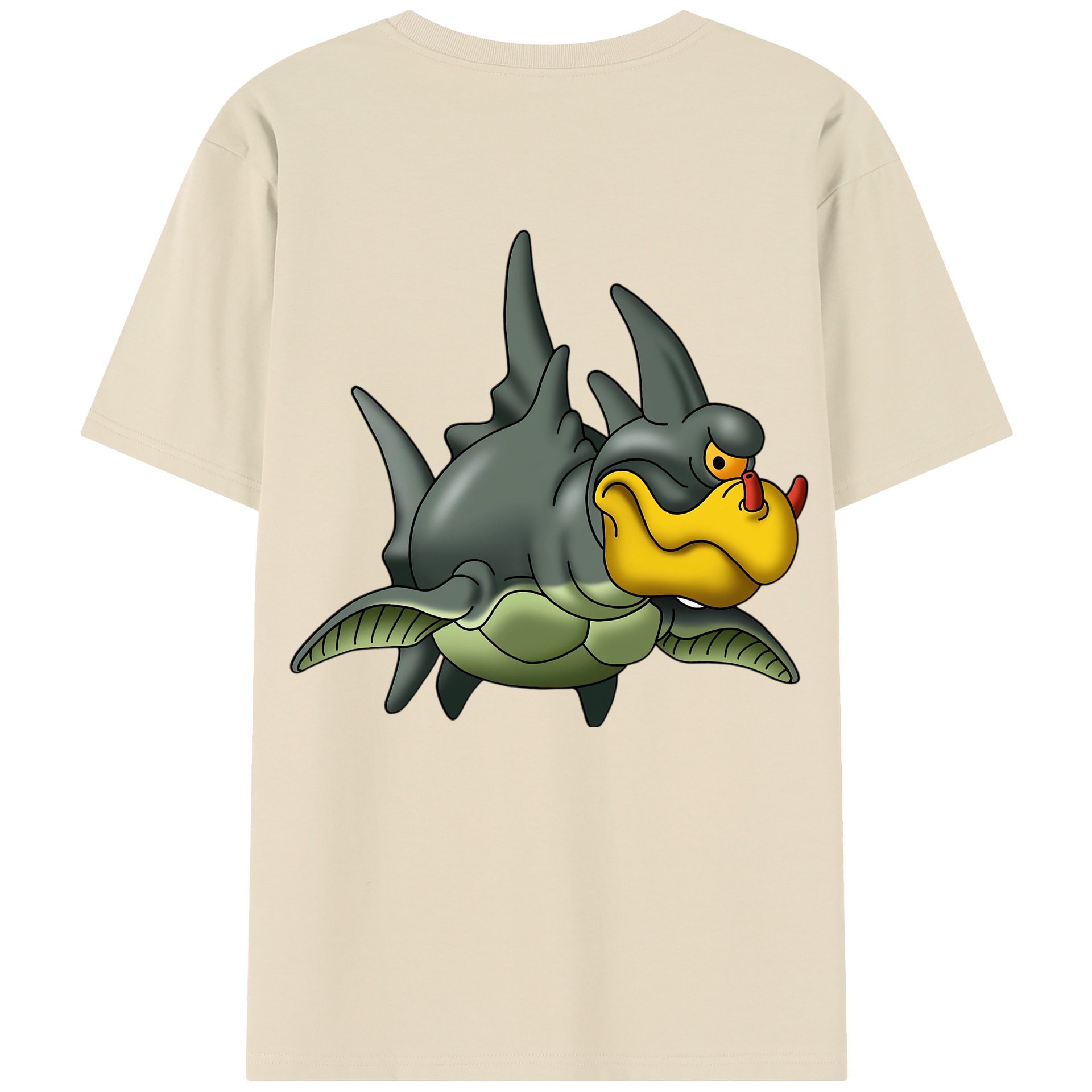 （画像用） ドラゴンクエスト Doragon Kuesuto Dragon Quest 綿100％半袖Tシャツ（背面プリント）