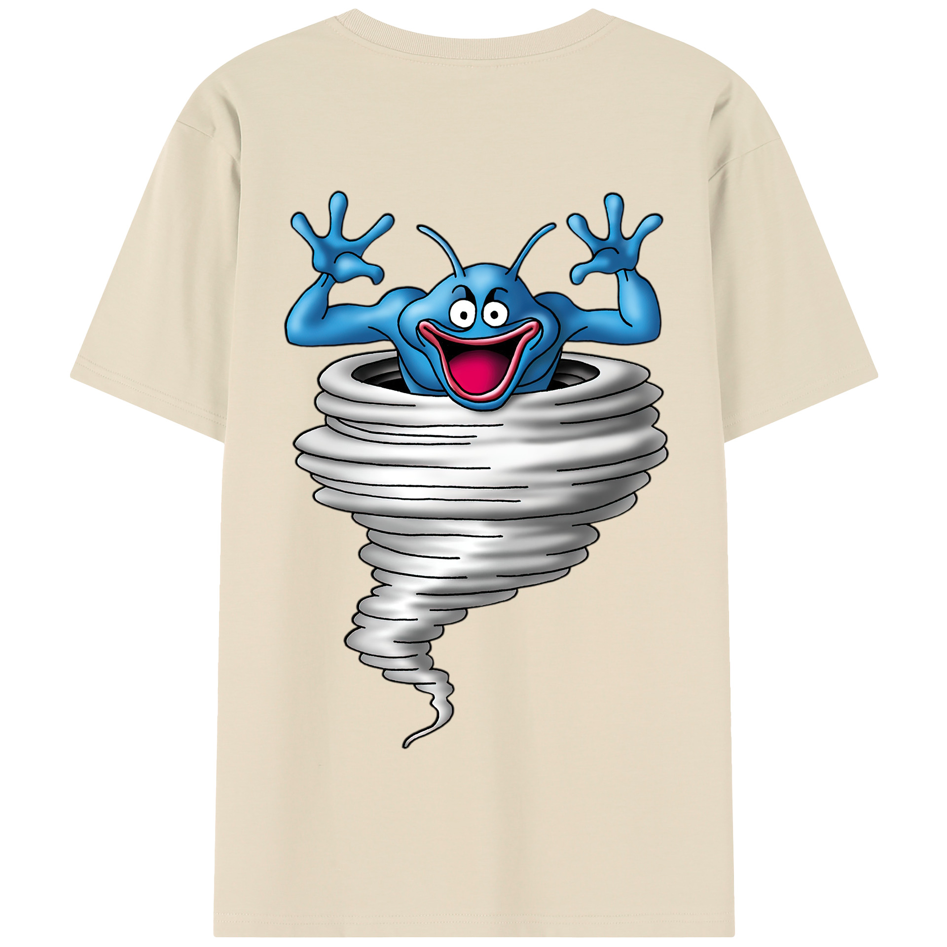（画像用） ドラゴンクエスト Doragon Kuesuto Dragon Quest 綿100％半袖Tシャツ（背面プリント）