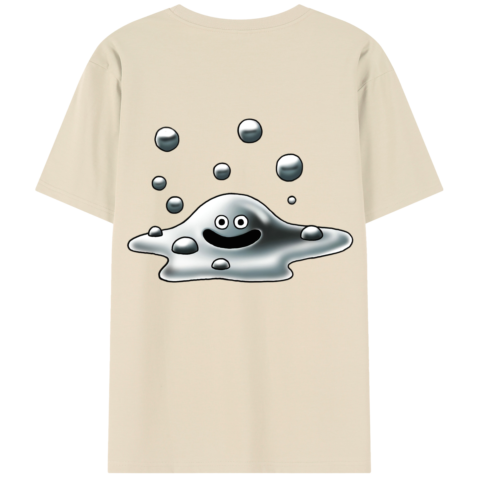 （画像用） ドラゴンクエスト Doragon Kuesuto Dragon Quest 綿100％半袖Tシャツ（背面プリント）