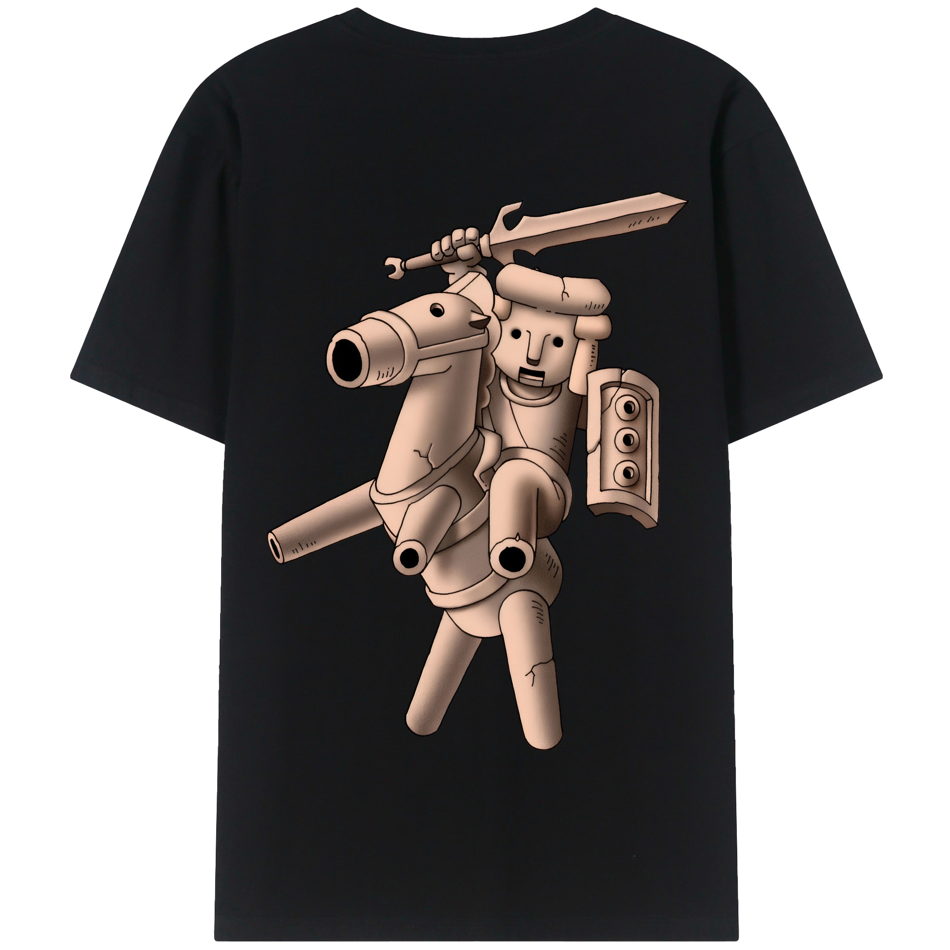 （画像用） ドラゴンクエスト Doragon Kuesuto Dragon Quest 綿100％半袖Tシャツ（背面プリント）